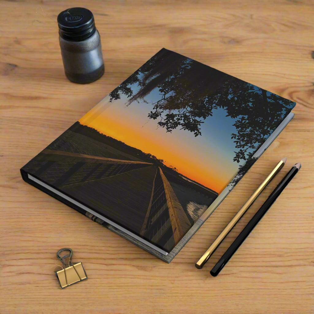 Hardcover Journal Sunset With Spanish Moss, Hilton Head Island