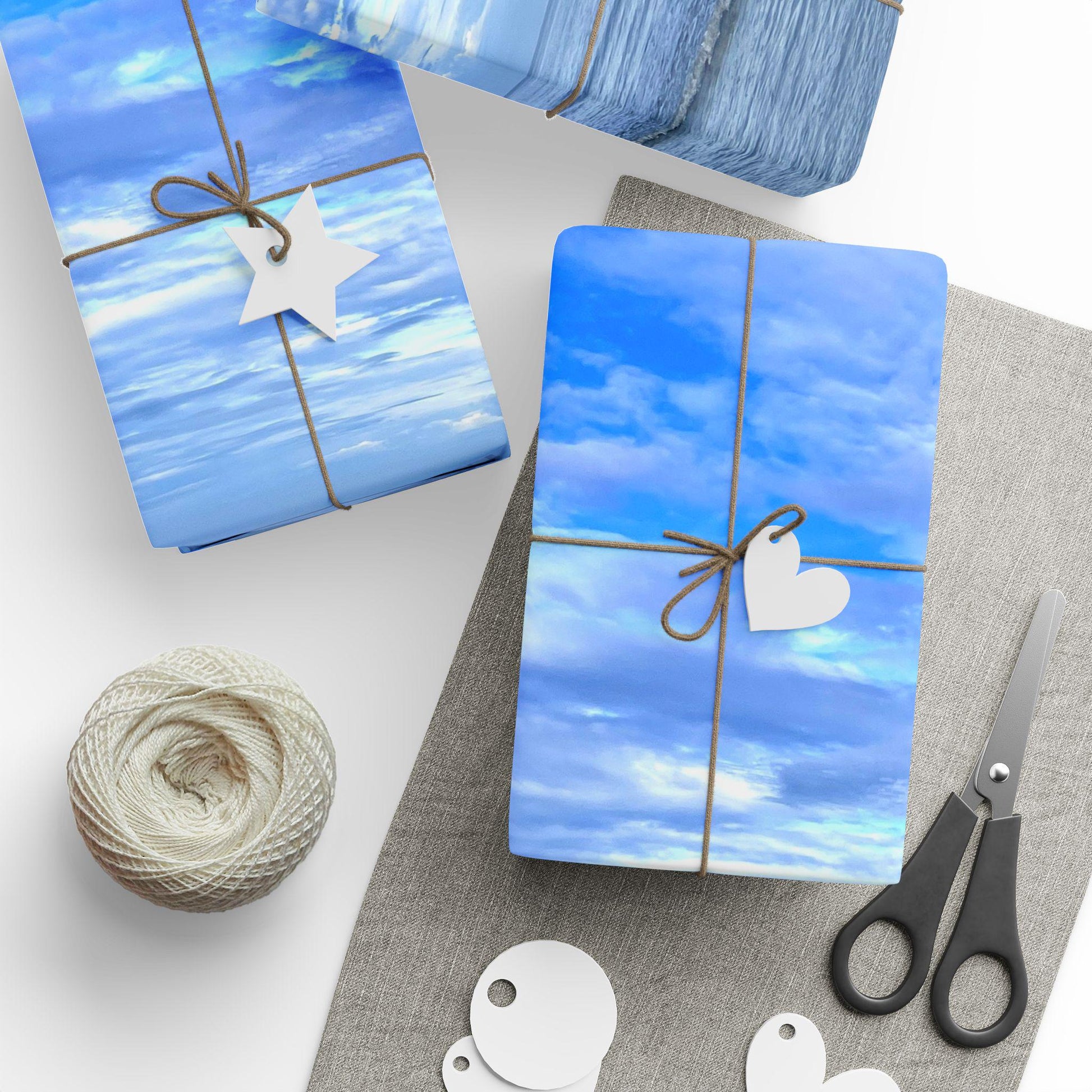 Gift Wrap Blue Sky and Ocean, HHI