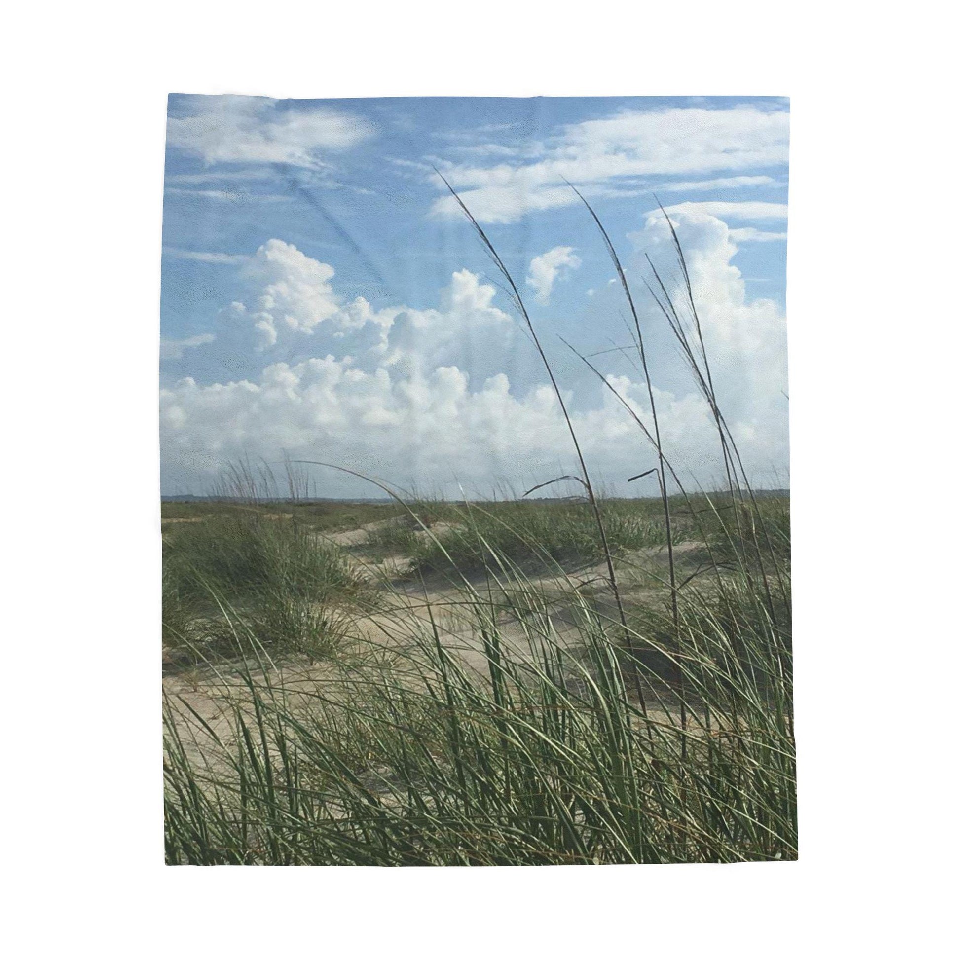 Velveteen Blanket with Coastal Dunes and Clouds On Hilton Head Island