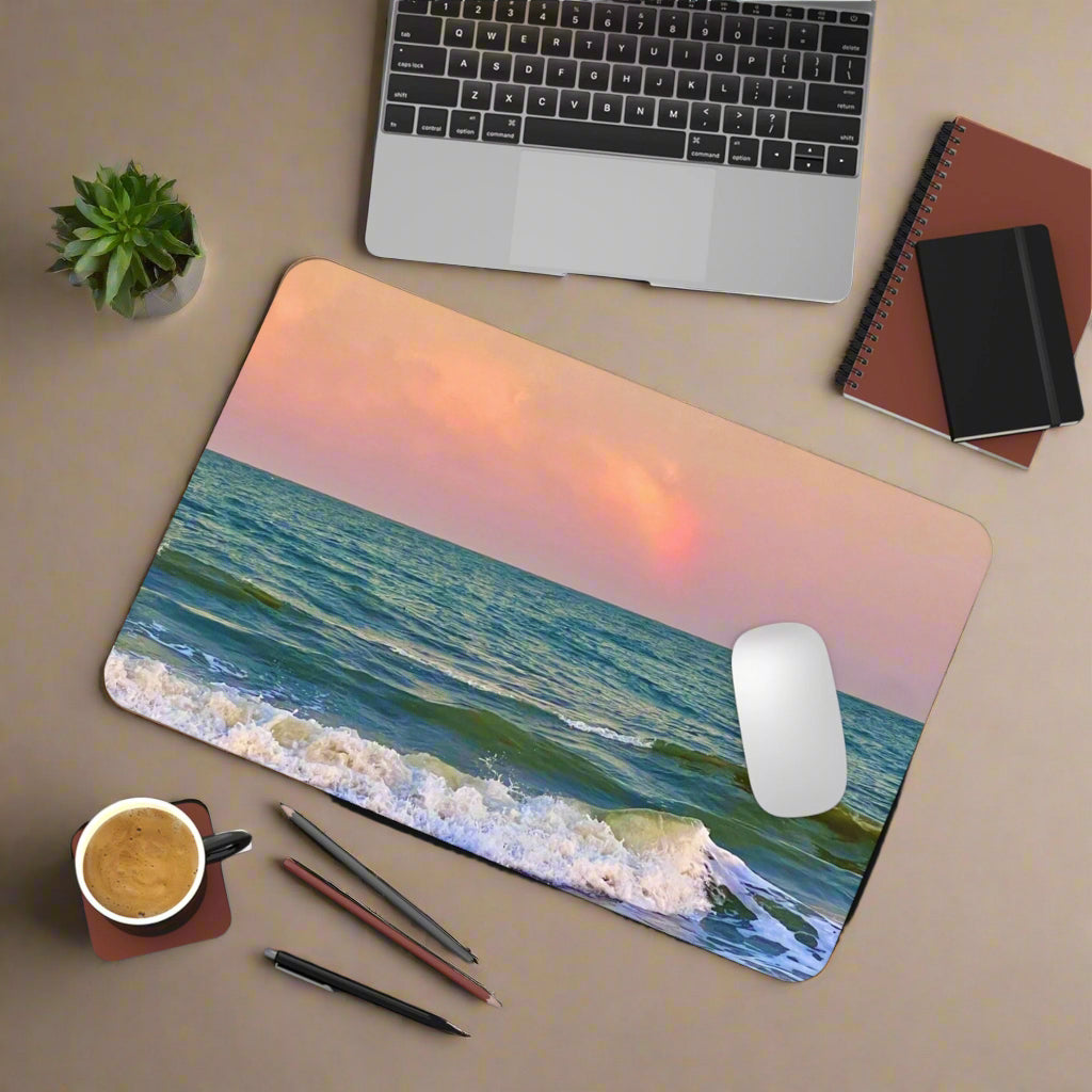 Mousepad with Surf And Orange Sunset on HHI