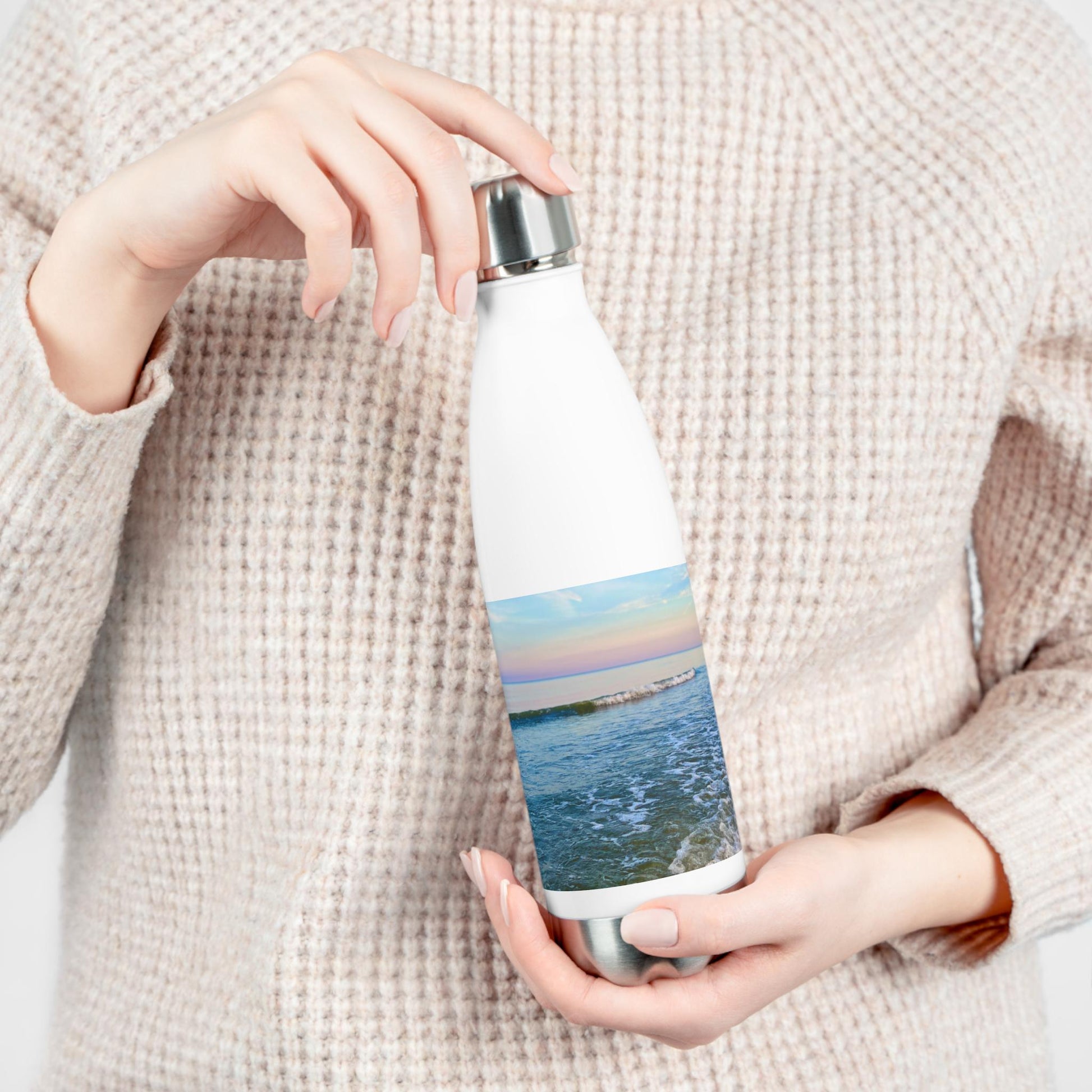 Insulated Water Bottle, Rainbow Sunset Over Palmetto Dunes Beach (20 oz.)