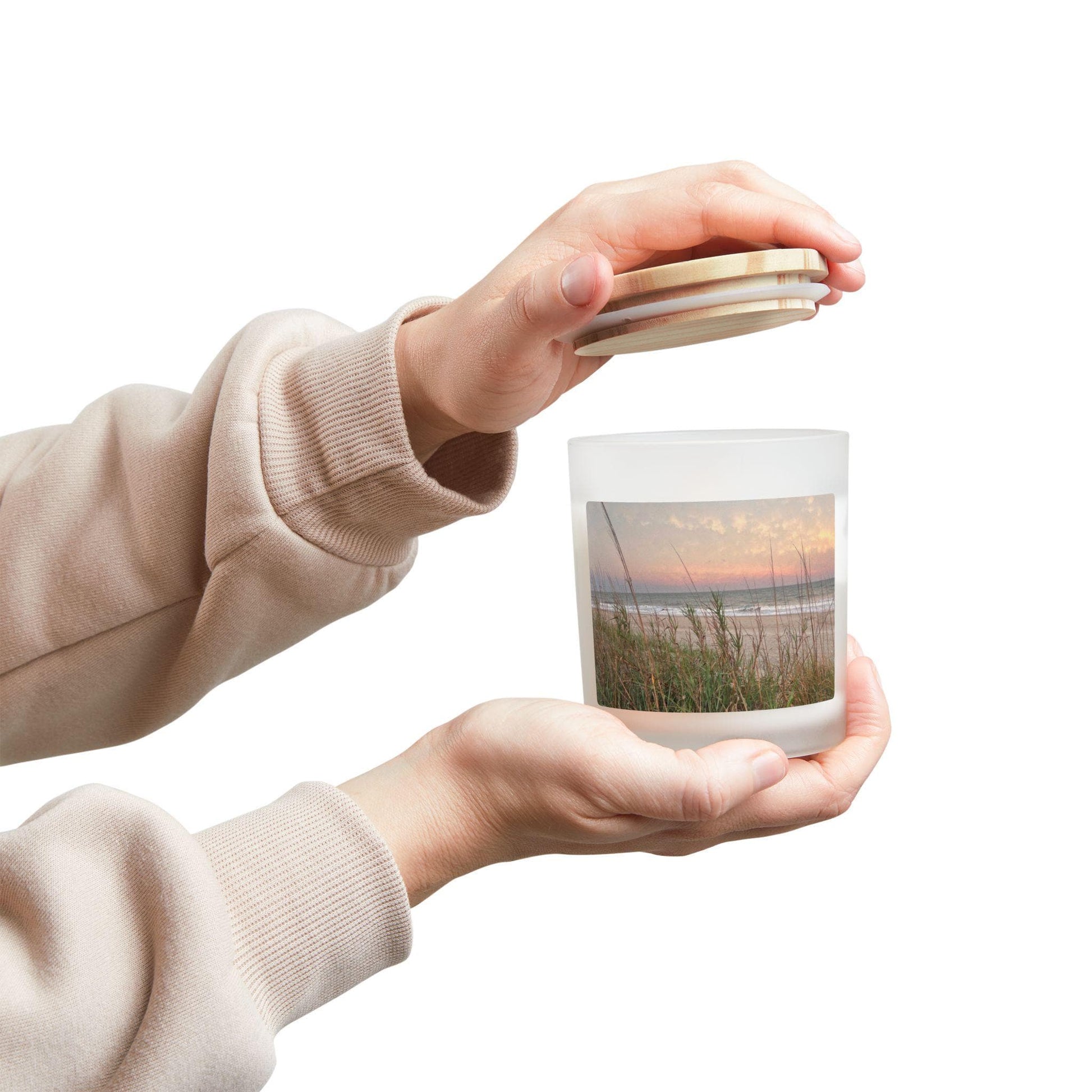Wood Wick Container Candle Pastel Sunset At Folly Field Beach (11 oz.)