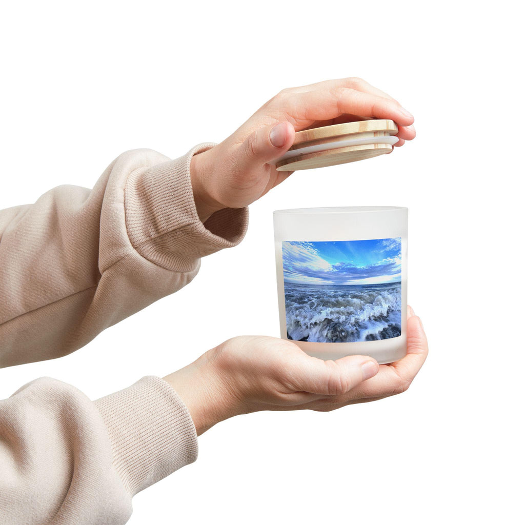 Wood Wick Container Candle Bright Blue Surf (11 oz.)