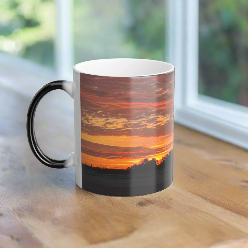 Orange Sunset Heat-Morphing Mug, 11 oz. or 15 oz.