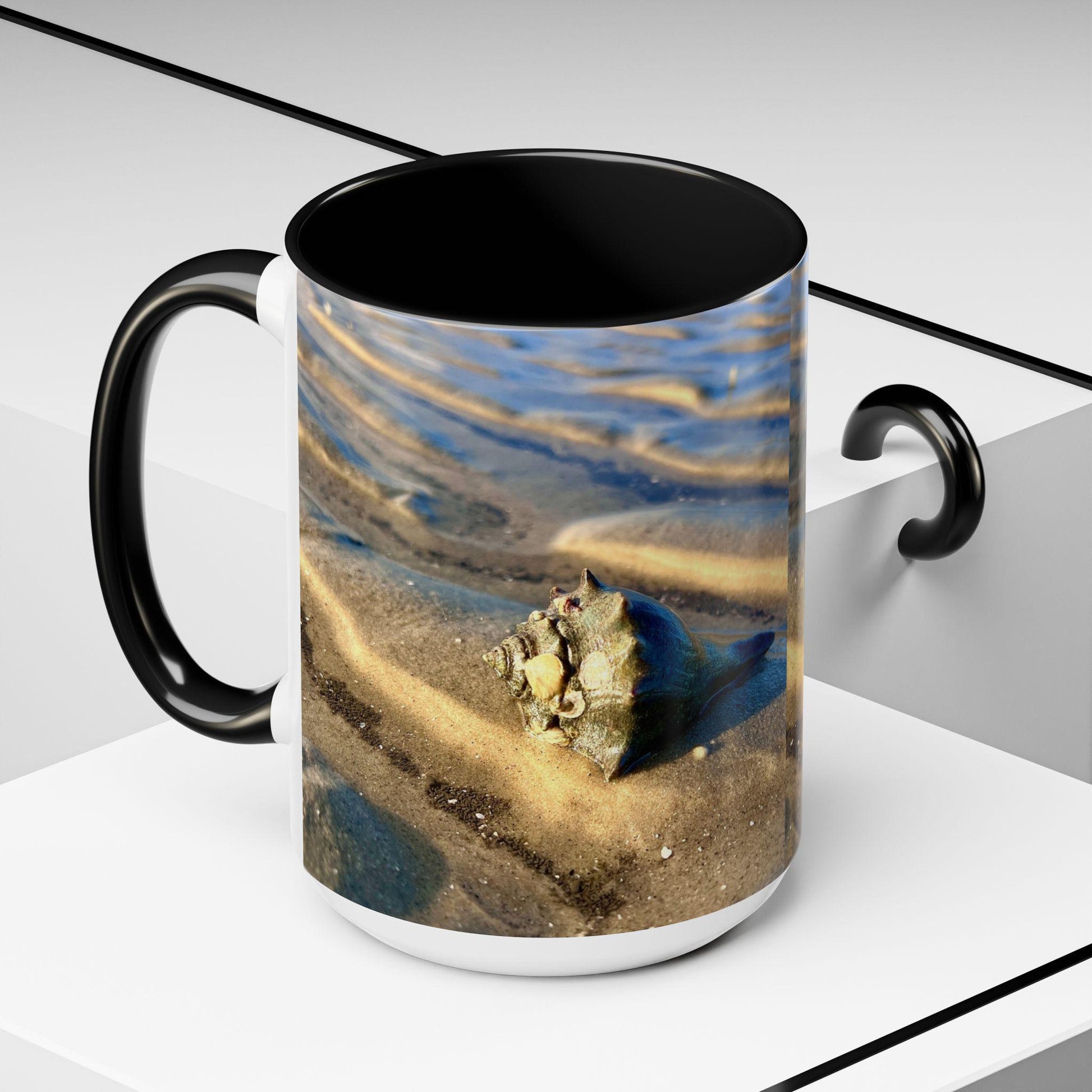 Coffee Mug With Shell On Sandbar (15 oz.)