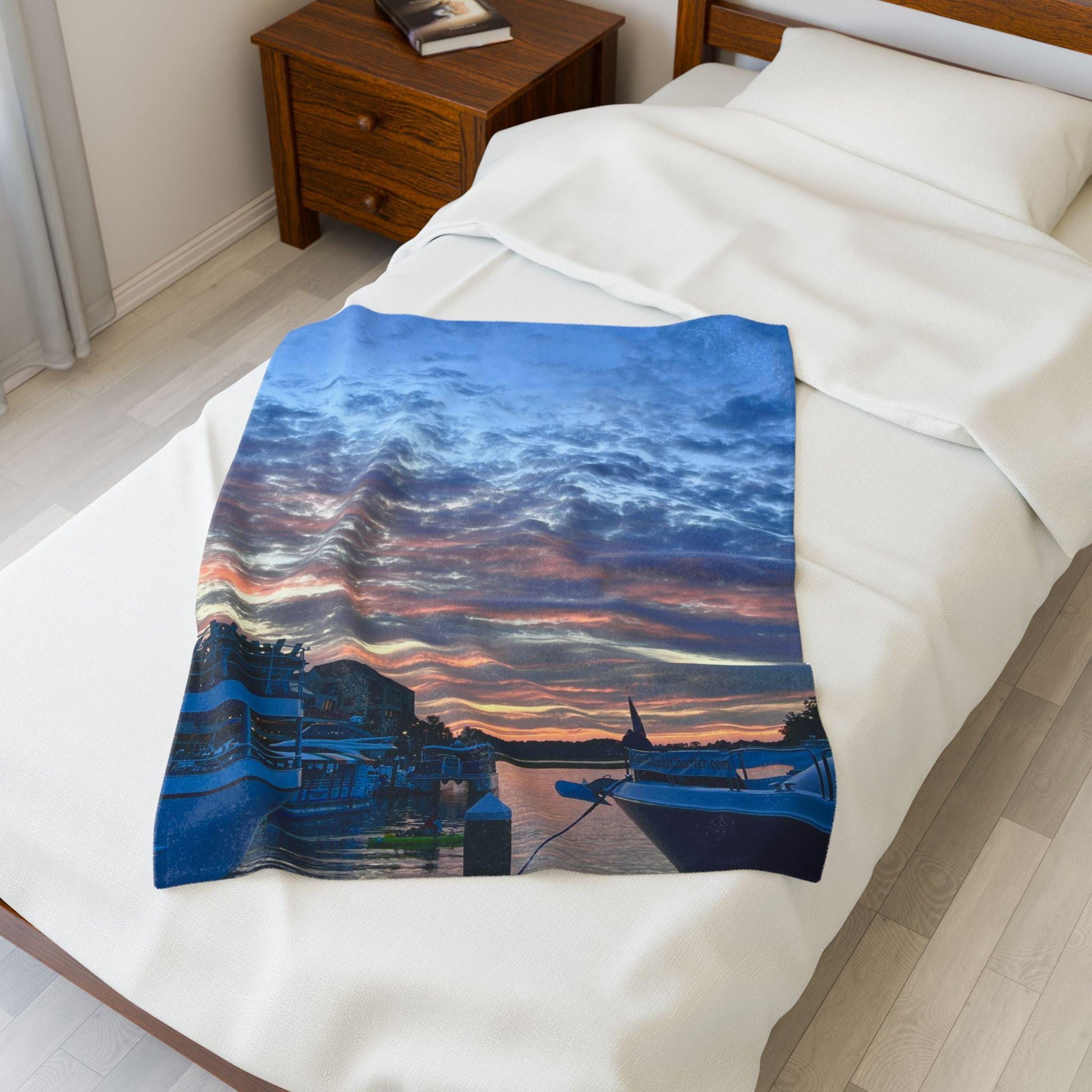 Velveteen Blanket Shelter Cove Marina on Hilton Head Island