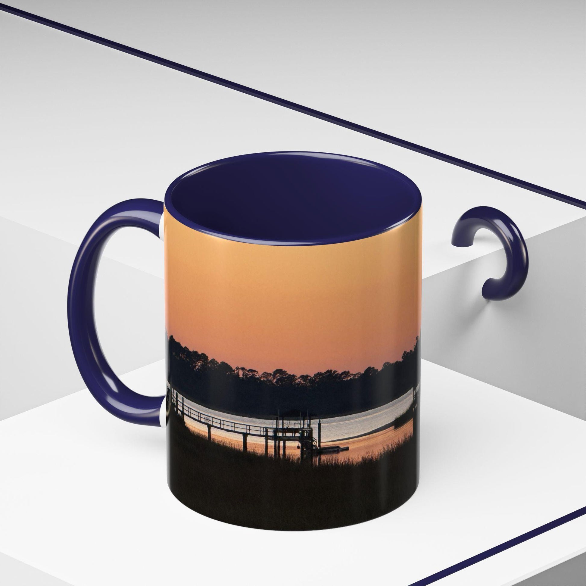 Coffee Mug Dock At Sunset, HHI (15 oz.)