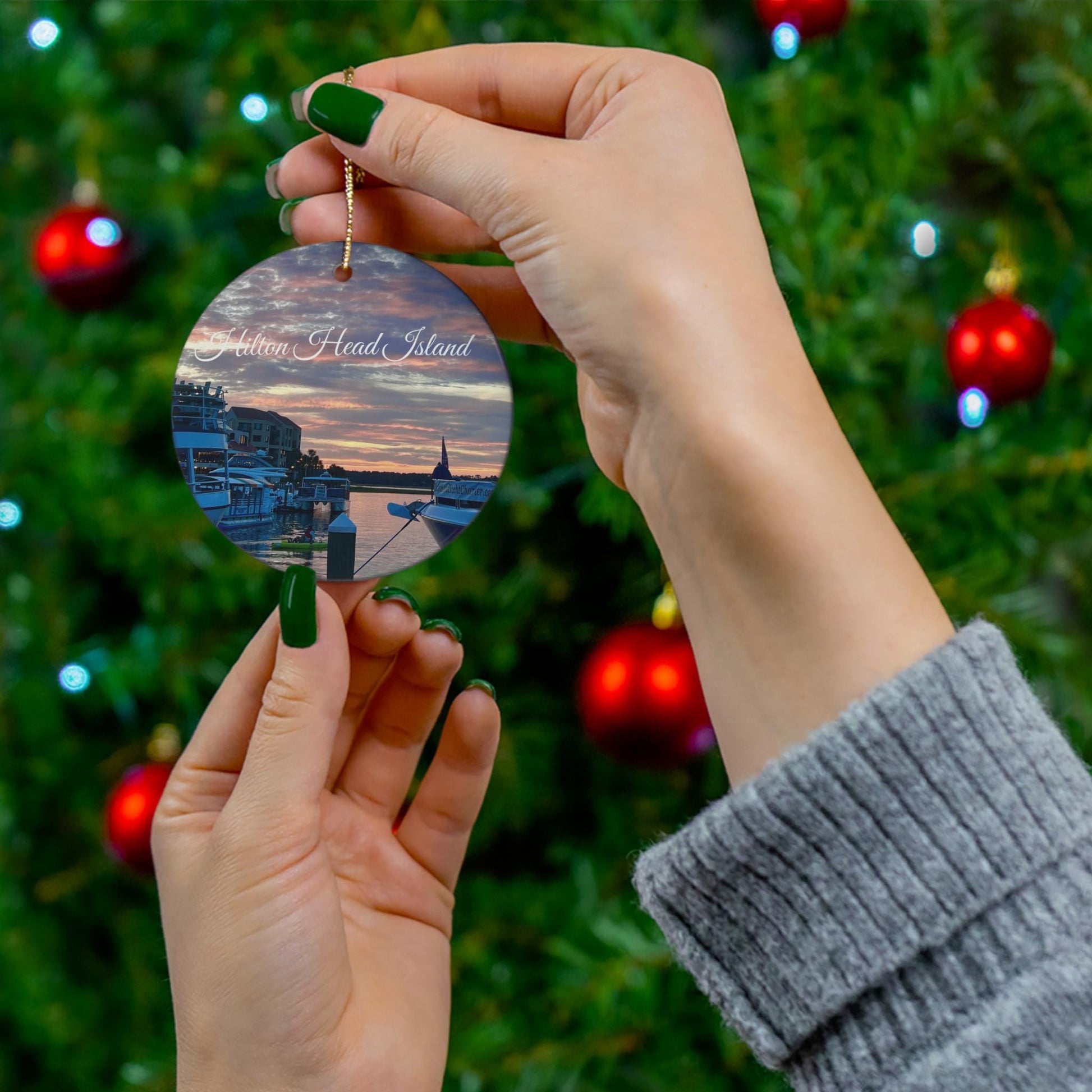 Christmas Ornament, Shelter Cove Harbor, HHI