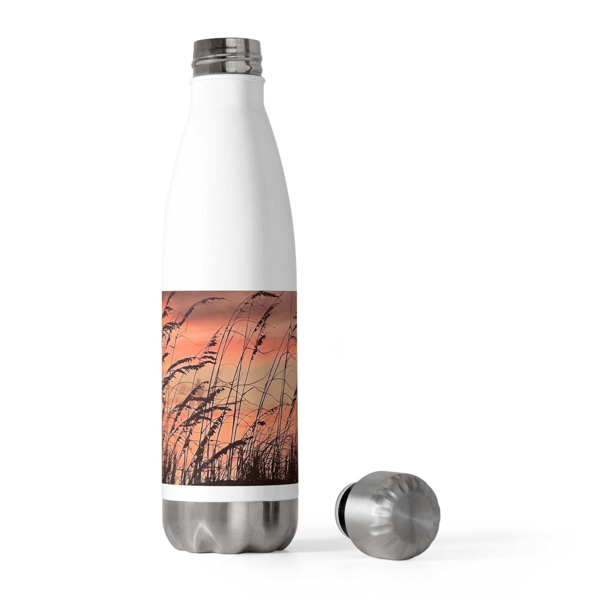 Insulated Water Bottle With Sand Dunes and Orange Sunset On Hilton Head Island (20 oz.)