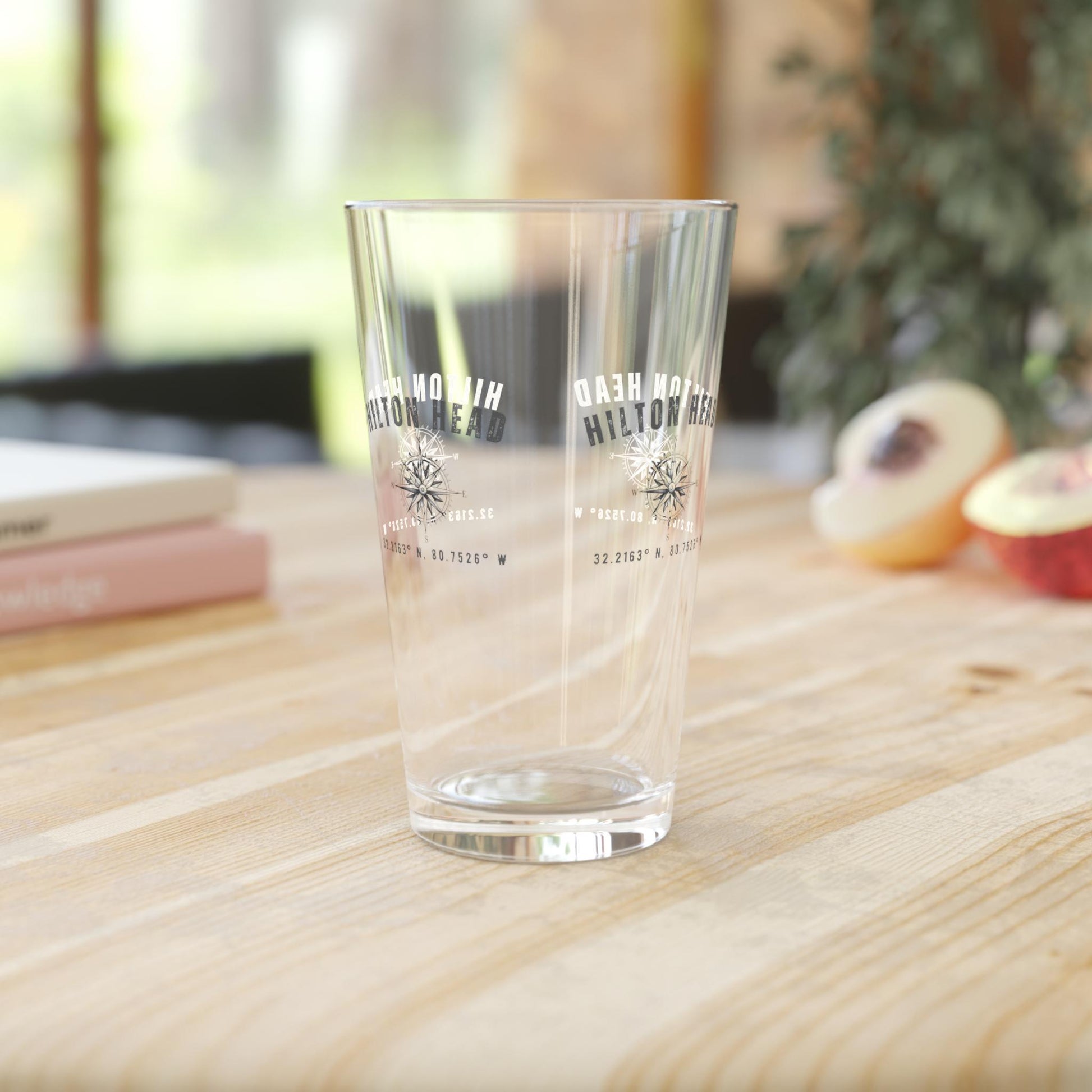 Pint Glasses With Hilton Head Island Latitude/Longitude
