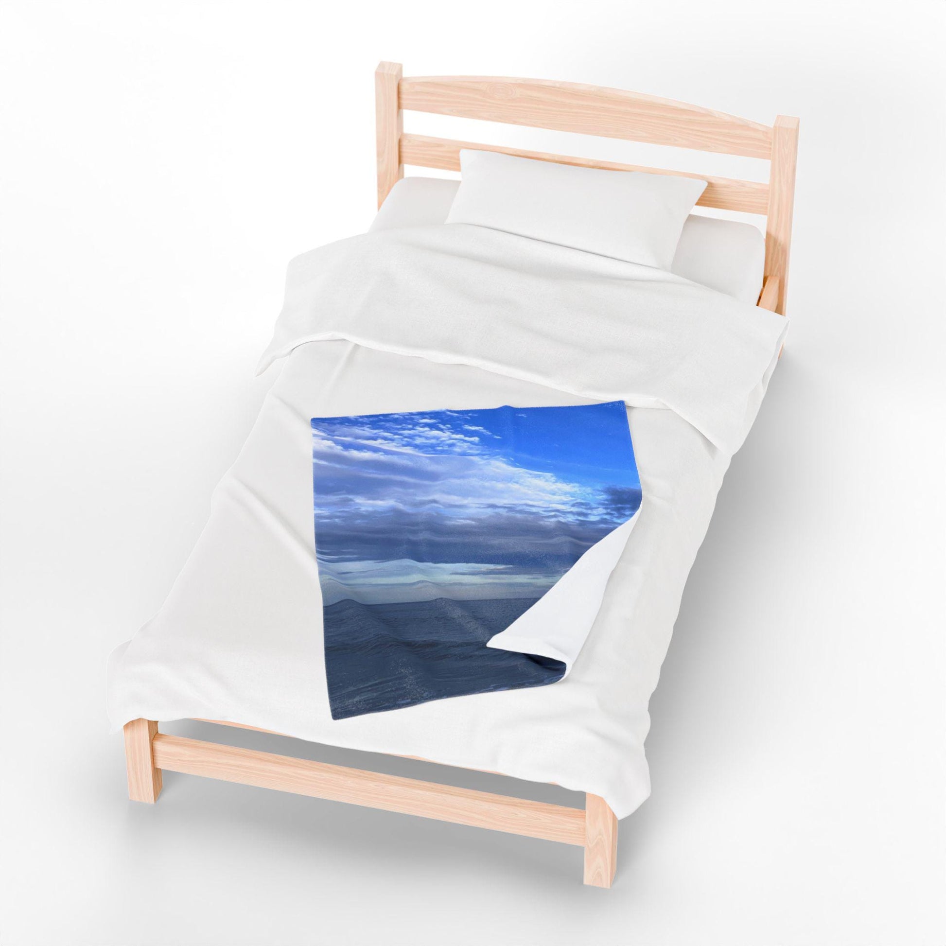 Velveteen Blanket With Blue Sky and Sea On Hilton Head Island