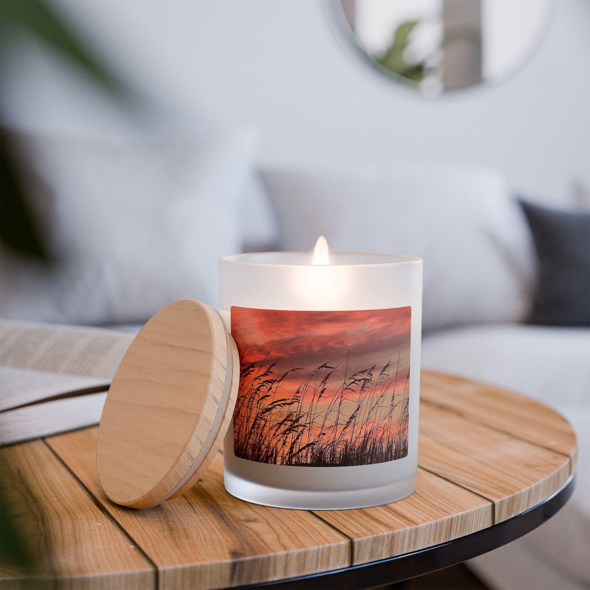 Wood Wick Container Candle With Sunset With Dunes On Hilton Head Island (11 oz.)