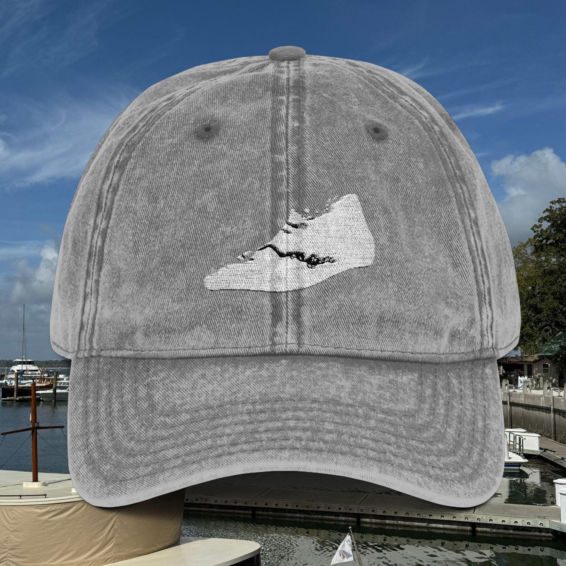 Embroidered Cap With Hilton Head Island's "Sneaker" Shape