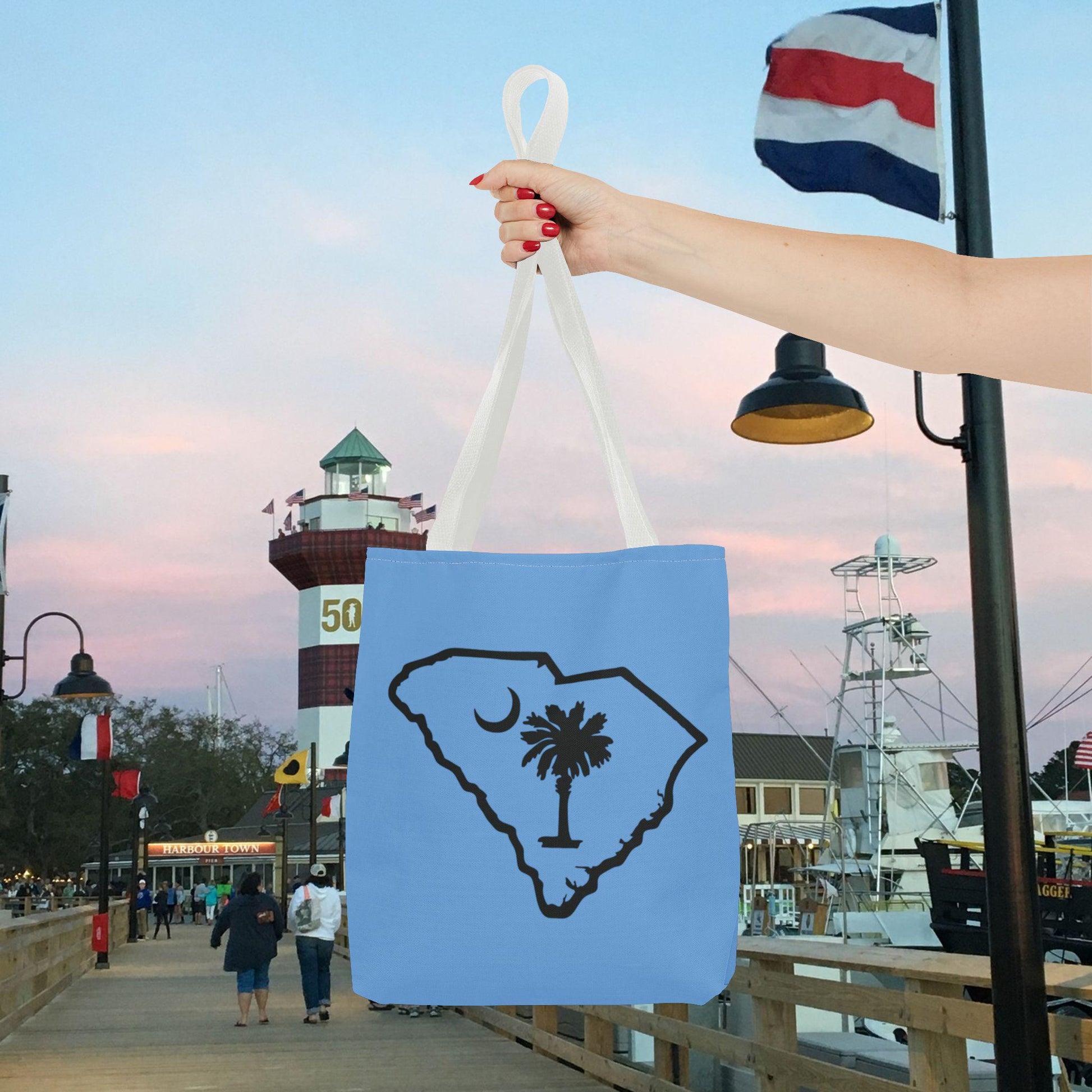 Tote Bag with State of South Carolina and Flag Symbol