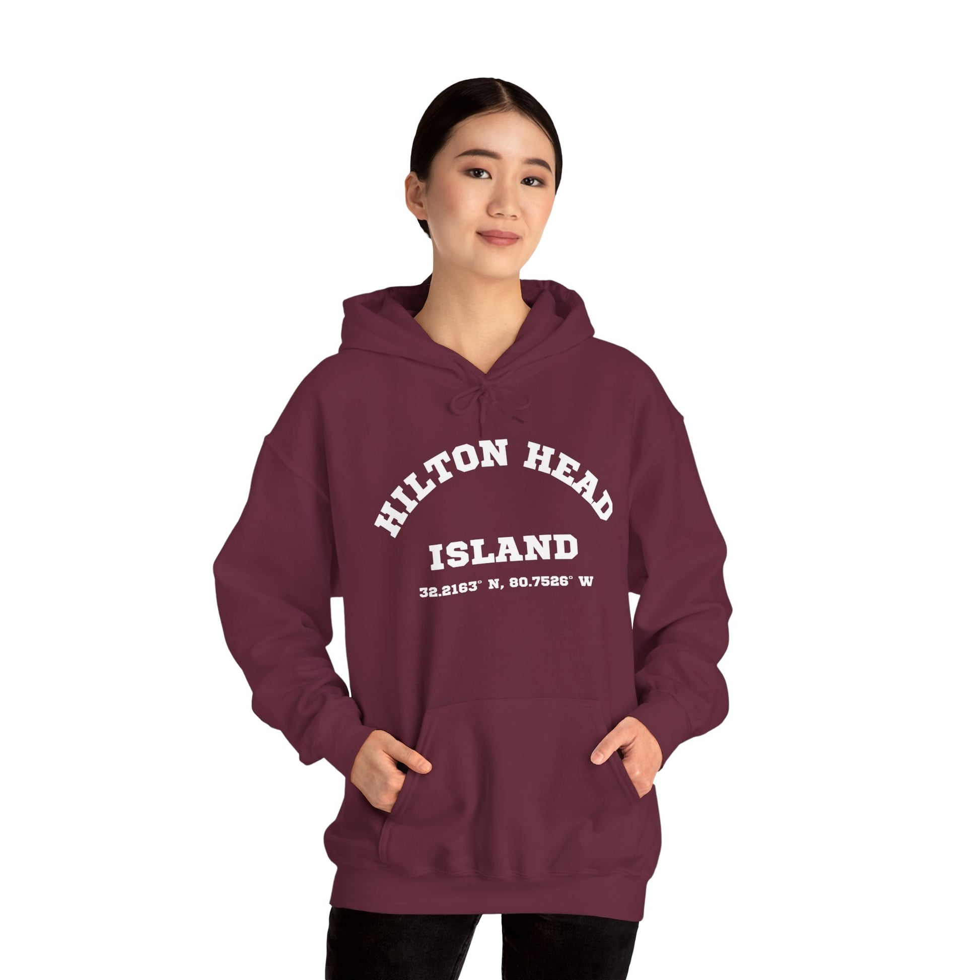 Hilton Head Lat/Long Unisex Heavy Blend™ Hooded Sweatshirt
