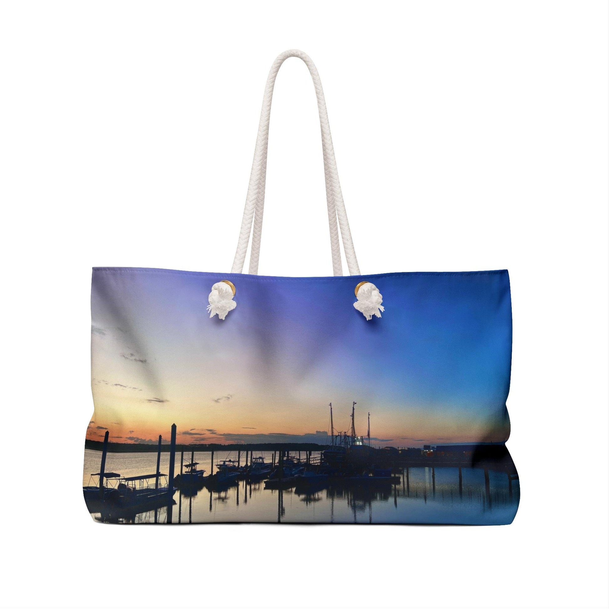 Shoulder Bag With Skull Creek At Sunset On HHI