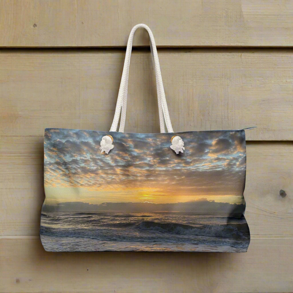 Shoulder bag with a glowing yellow Hilton Head Island Sunset