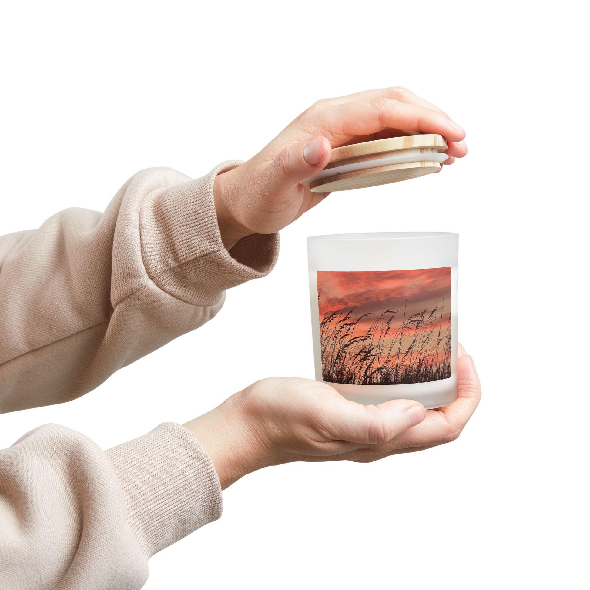 Wood Wick Container Candle With Sunset With Dunes On Hilton Head Island (11 oz.)