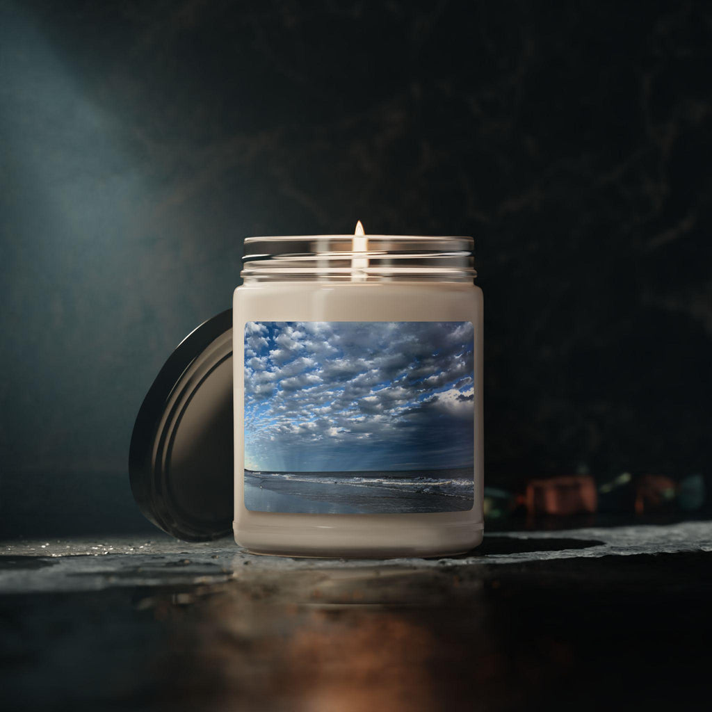 Jar Candle With Blue Clouded Sky and Sea (9 oz.)