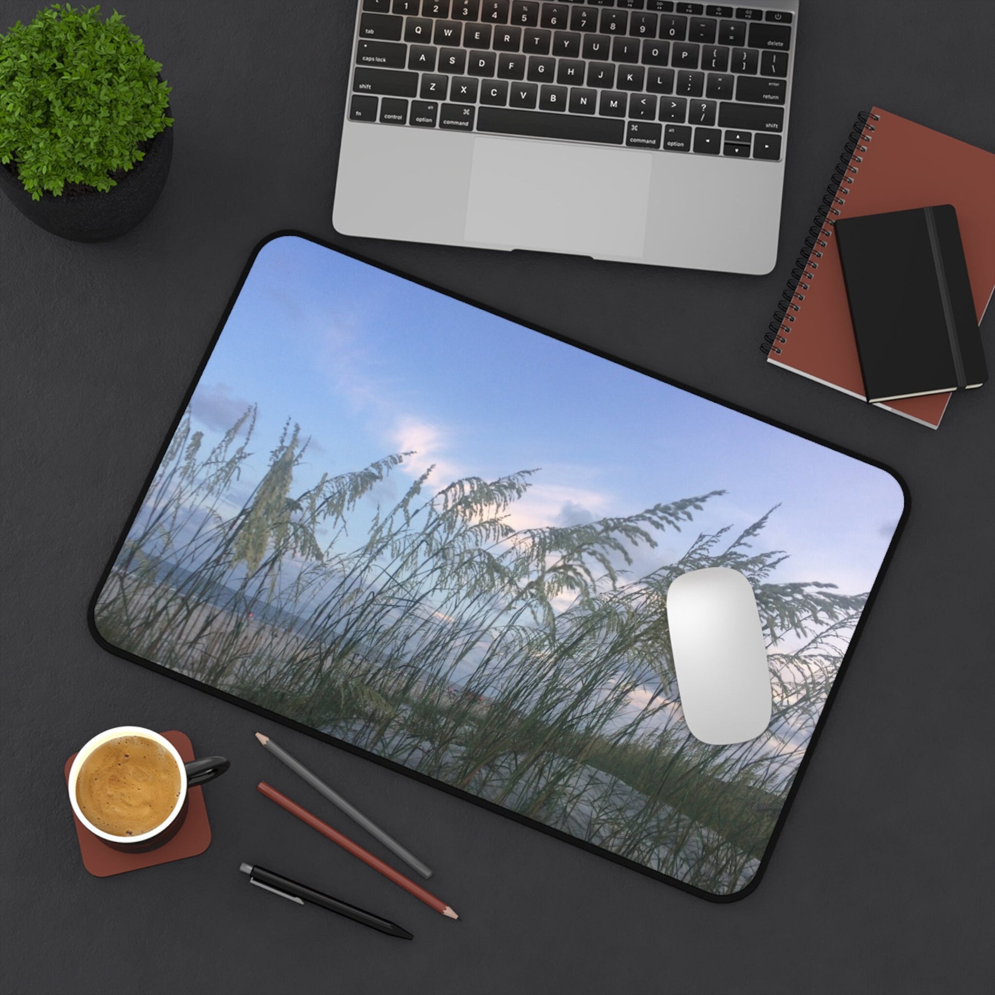 Mousepad With Blue Sky and Sea Oats on Hilton Head Island