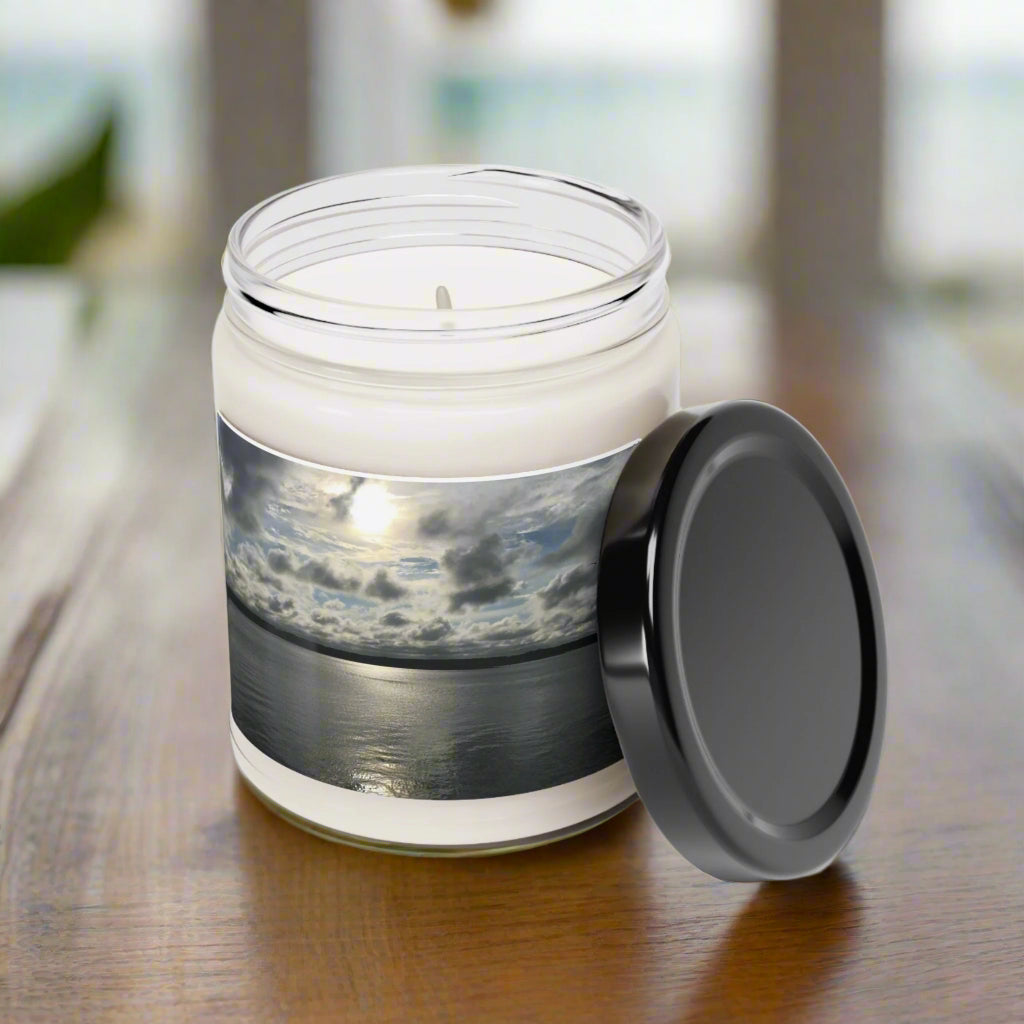 Jar candle (9 oz.) with Sun Over the Ocean on Hilton Head Island