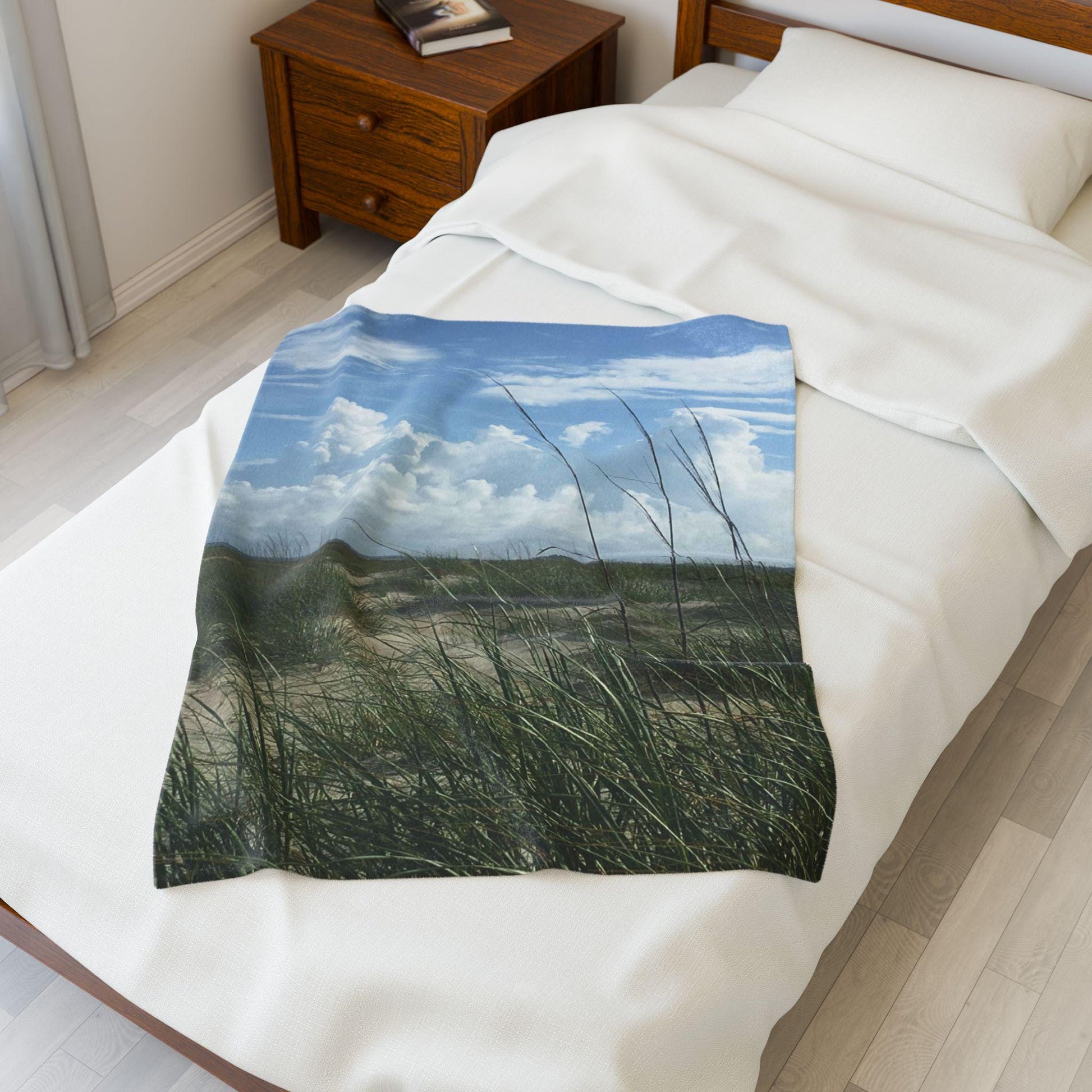 Velveteen Blanket with Coastal Dunes and Clouds On Hilton Head Island