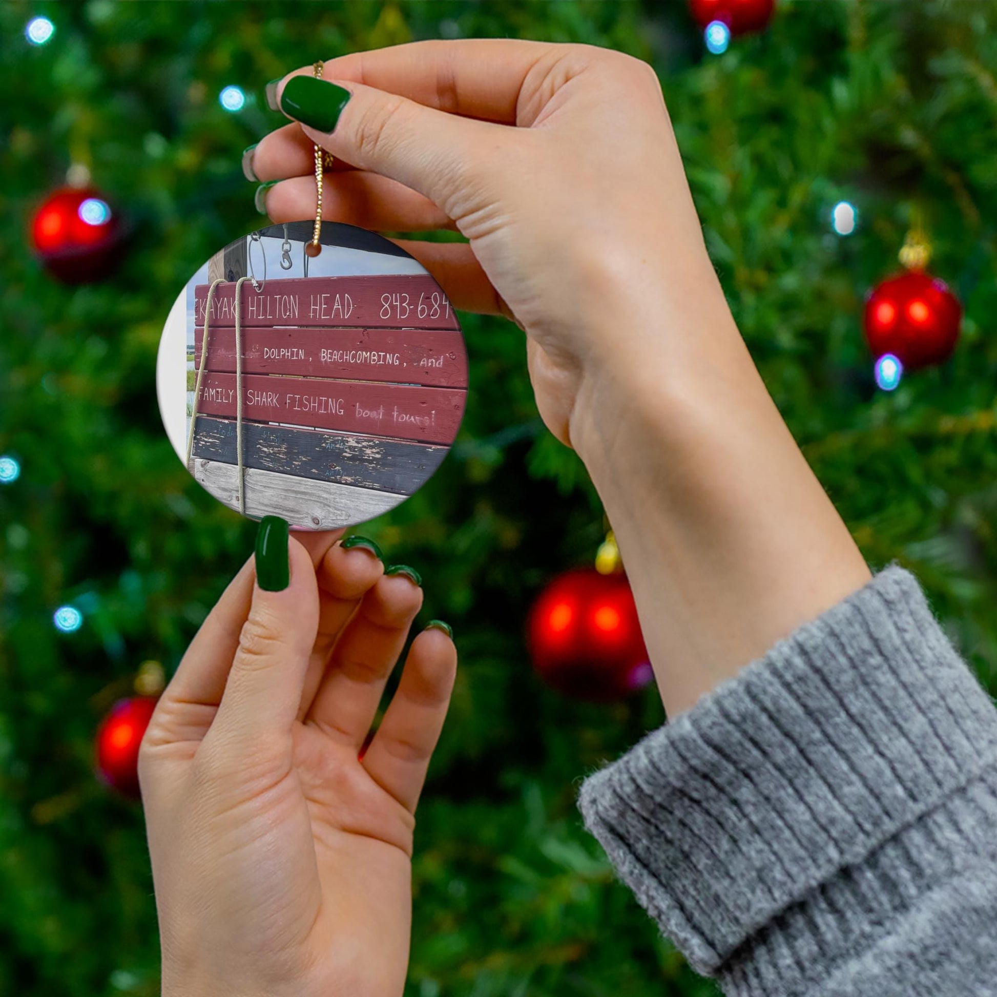 Christmas Ornament, With Iconic HHI Signage