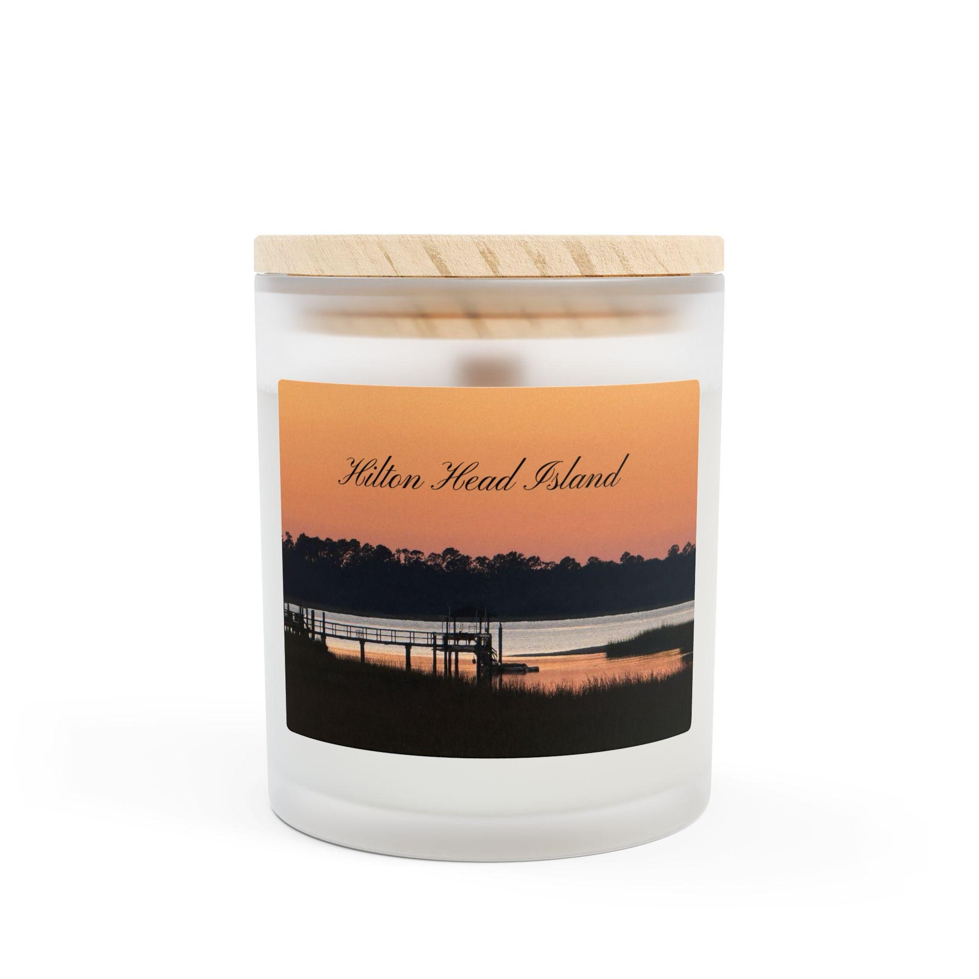 Wood Wick Container Candle With Golden Sunset On HHI (11 oz.)