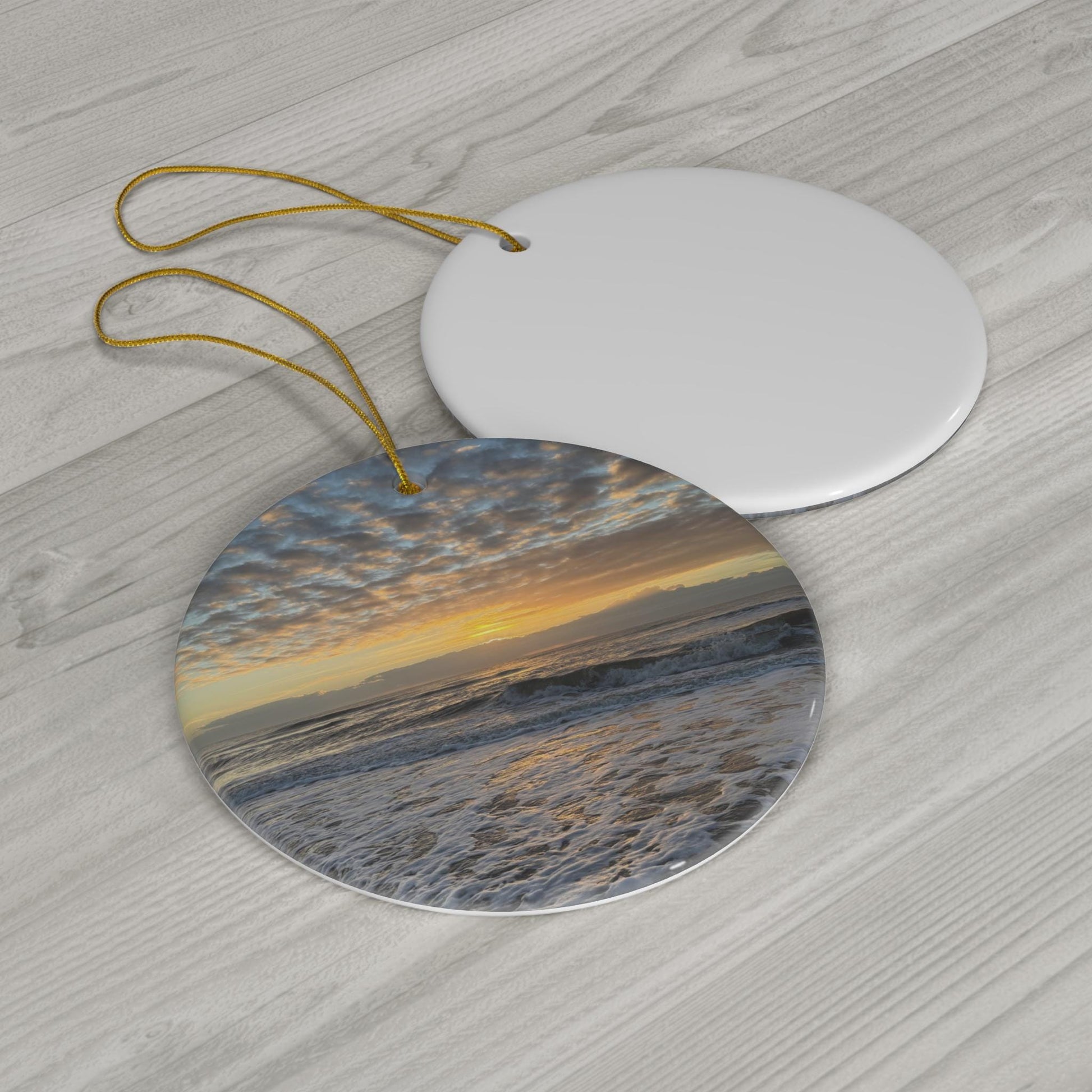 Christmas Ornament, Sunrise On Palmetto Dunes Beach On HHI