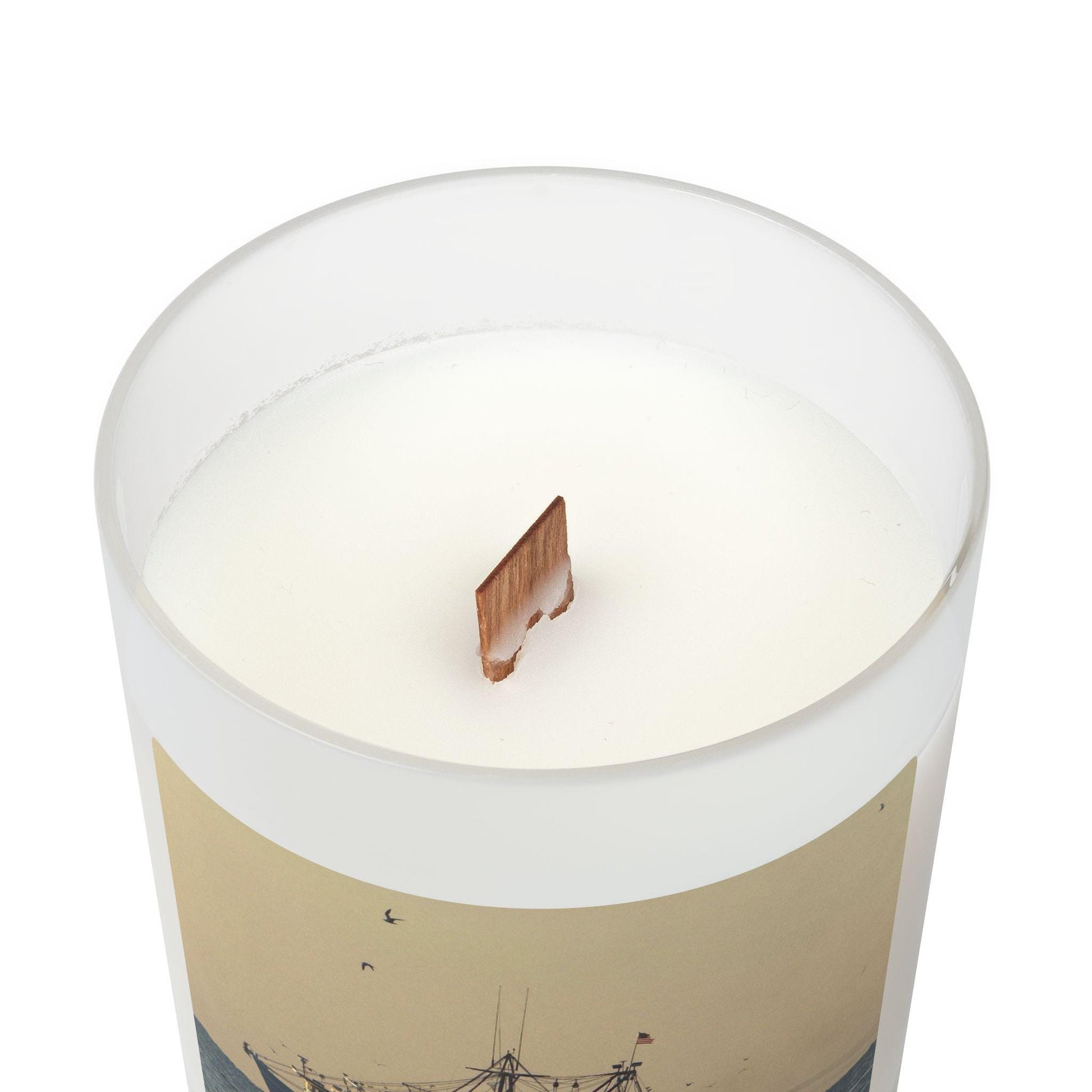 Wood Wick Container Candle -Fishing Boat off Hilton Head island (11 oz.)