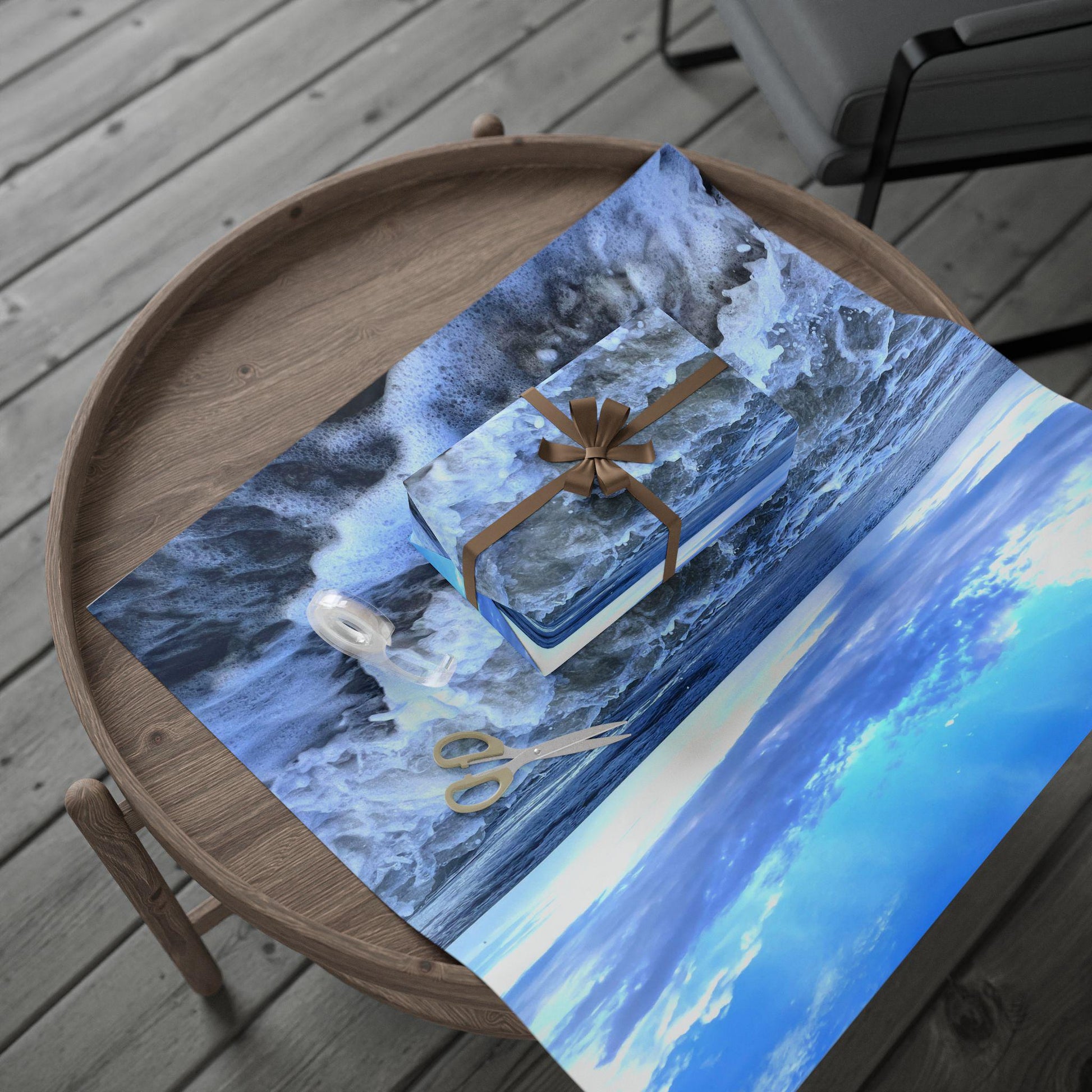 Gift Wrap, Crashing Waves And Blue Sky, HHI