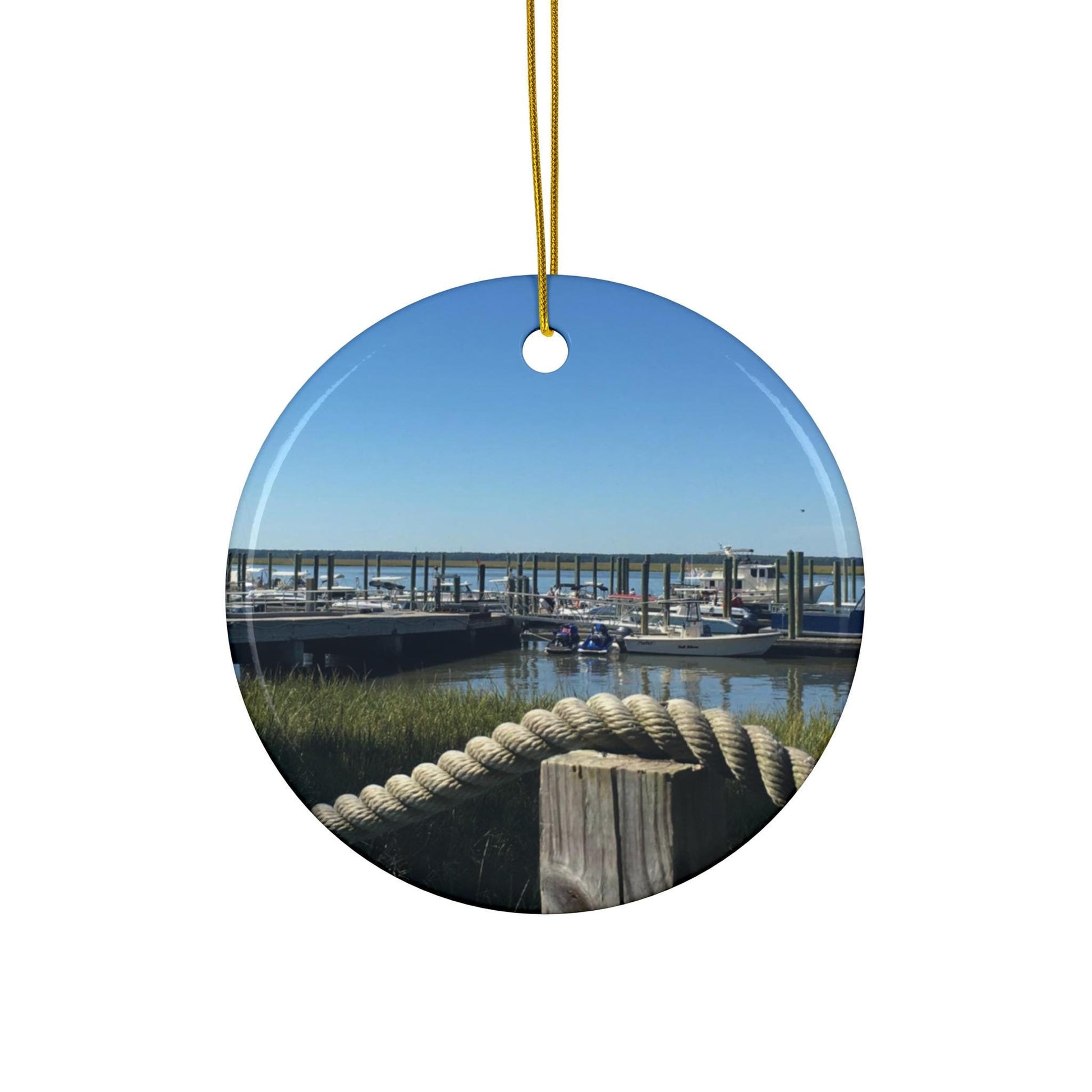 Christmas Ornament, Daufuskie Island Dock