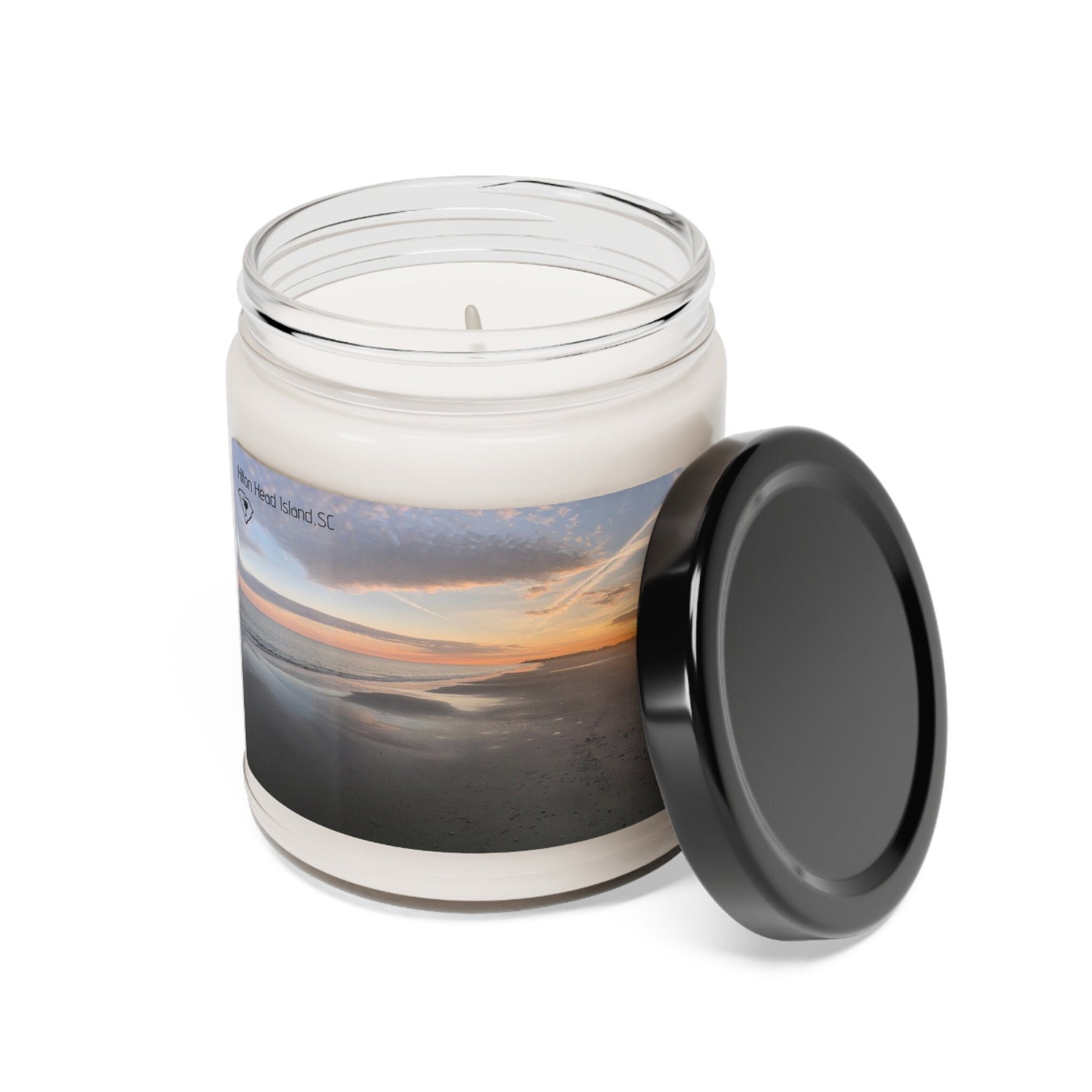 Jar Candle With Pastel Sunset Container Candle (9oz), Hilton Head Island