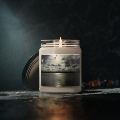 Jar candle (9 oz.) with Sun Over the Ocean on Hilton Head Island