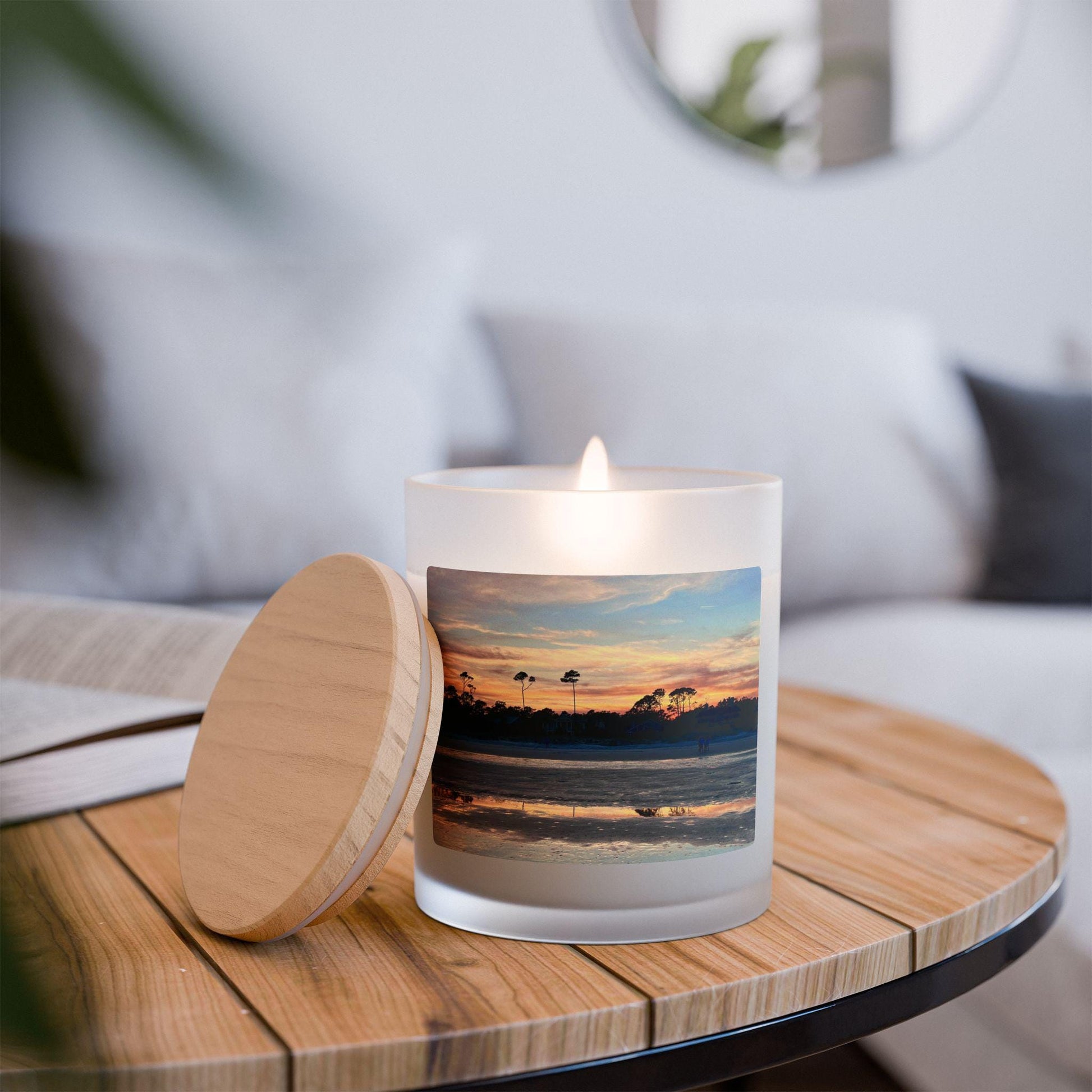 Wood Wick Container Candle Rainbow Sunset Reflected In The Tide (11 oz.)