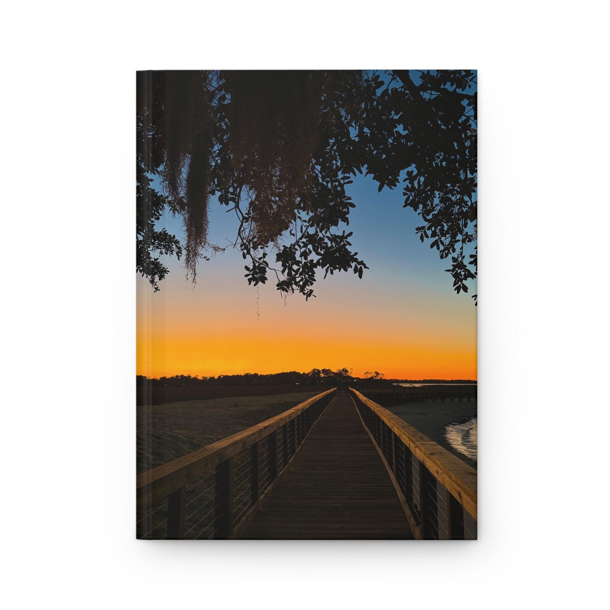 Hardcover Journal Sunset With Spanish Moss, Hilton Head Island
