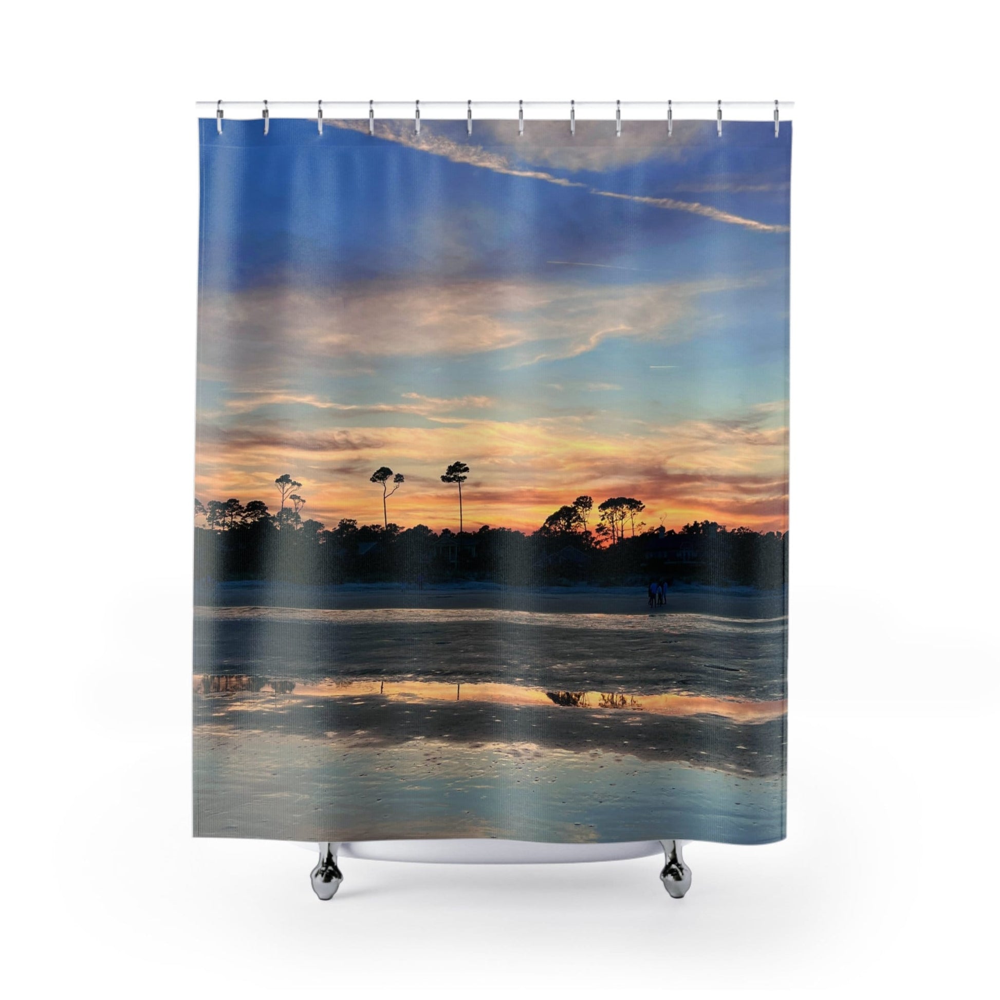 Sunset on Hilton Head Island Beach Shower Curtain