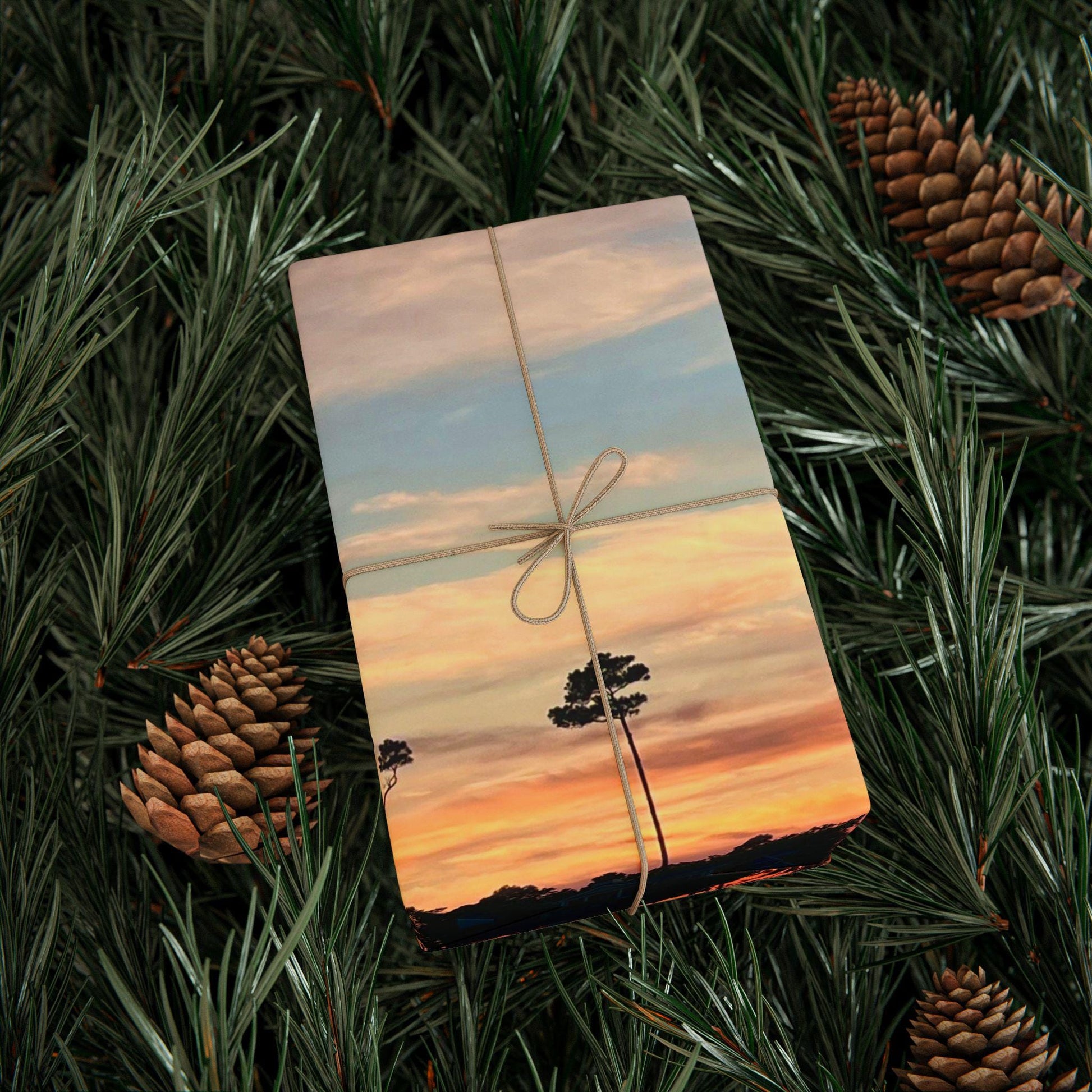Gift Wrap Sunset And Reflective Ocean On HHI