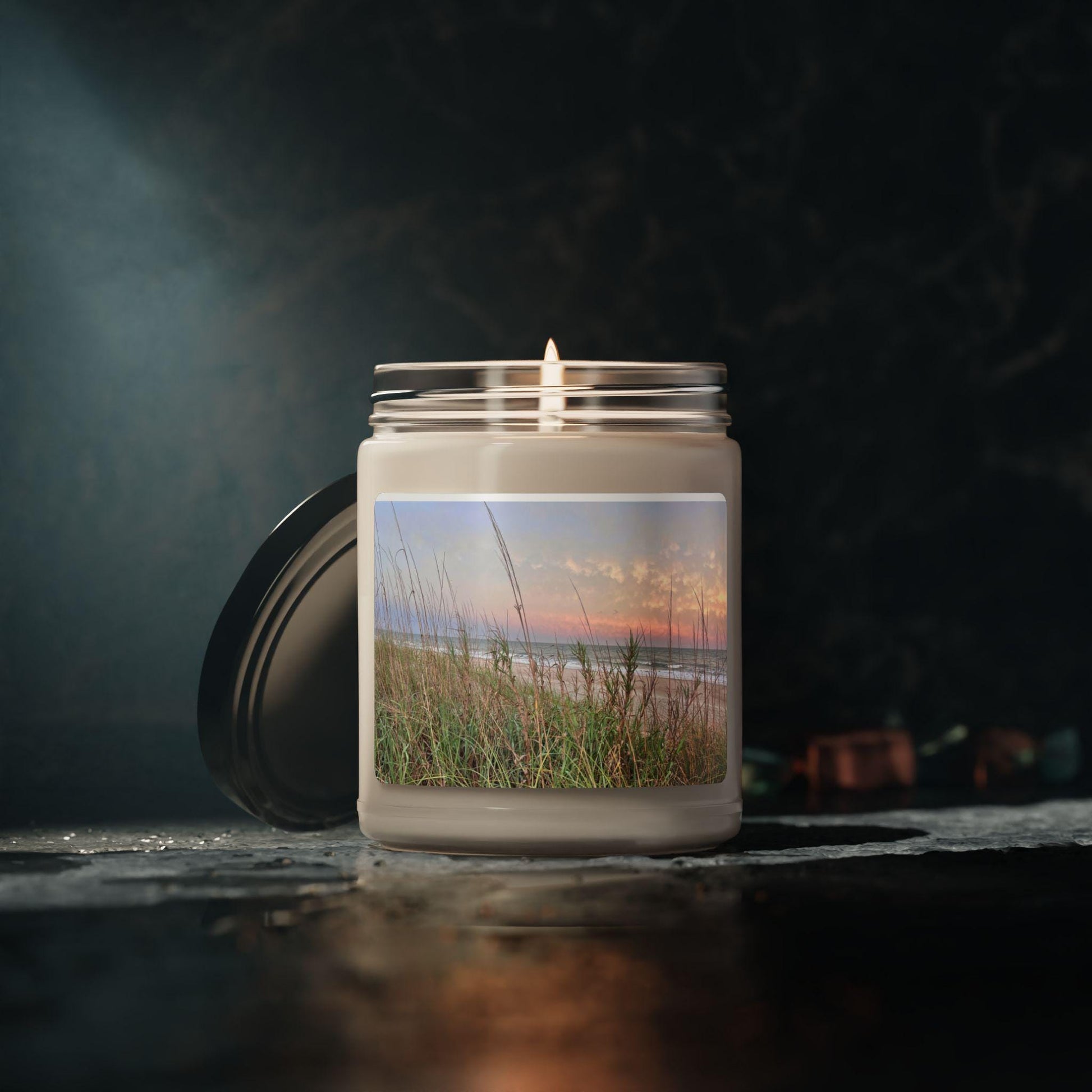 Jar Candle With Folly Field Beach At Sunset, HHI (9 oz.)