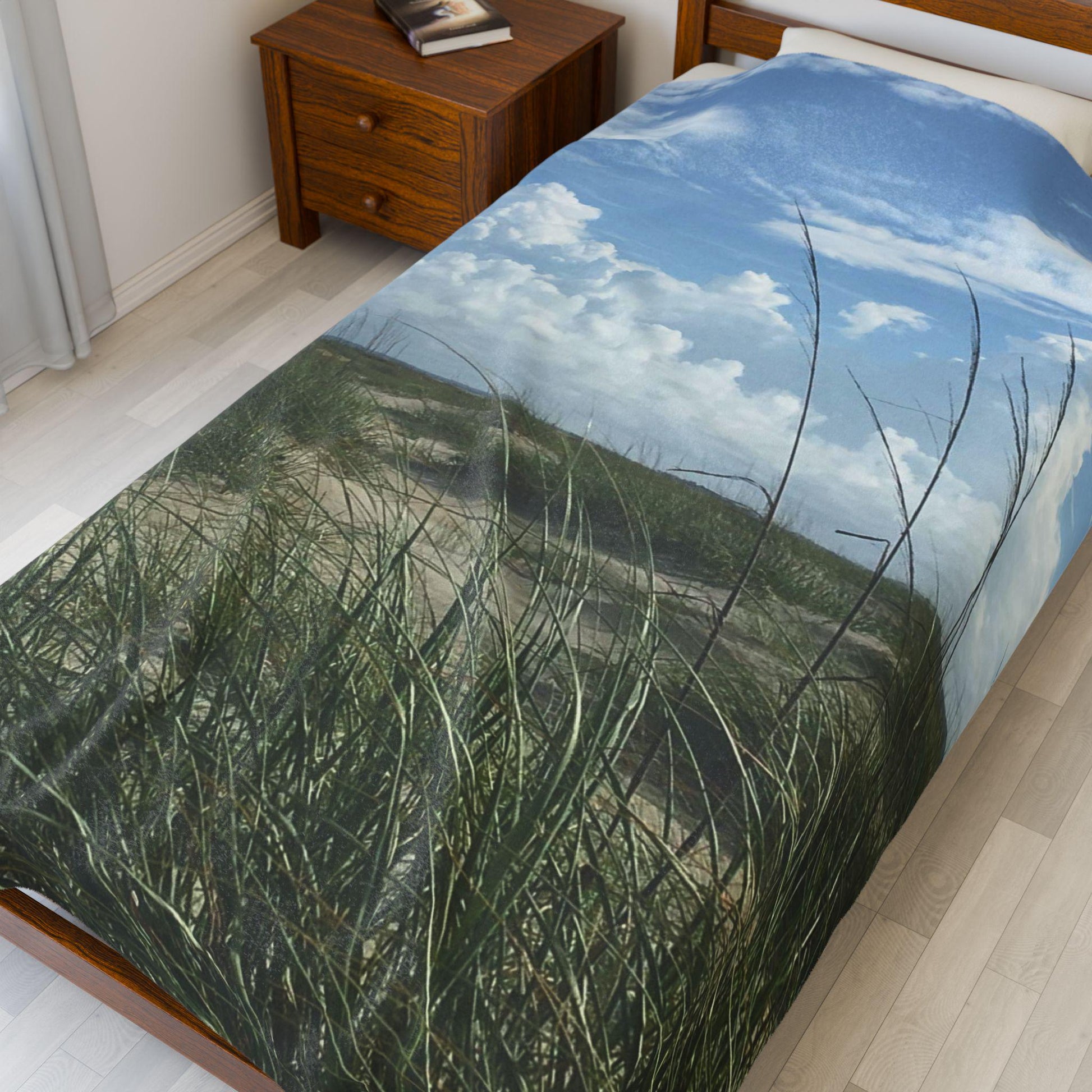 Velveteen Blanket with Coastal Dunes and Clouds On Hilton Head Island