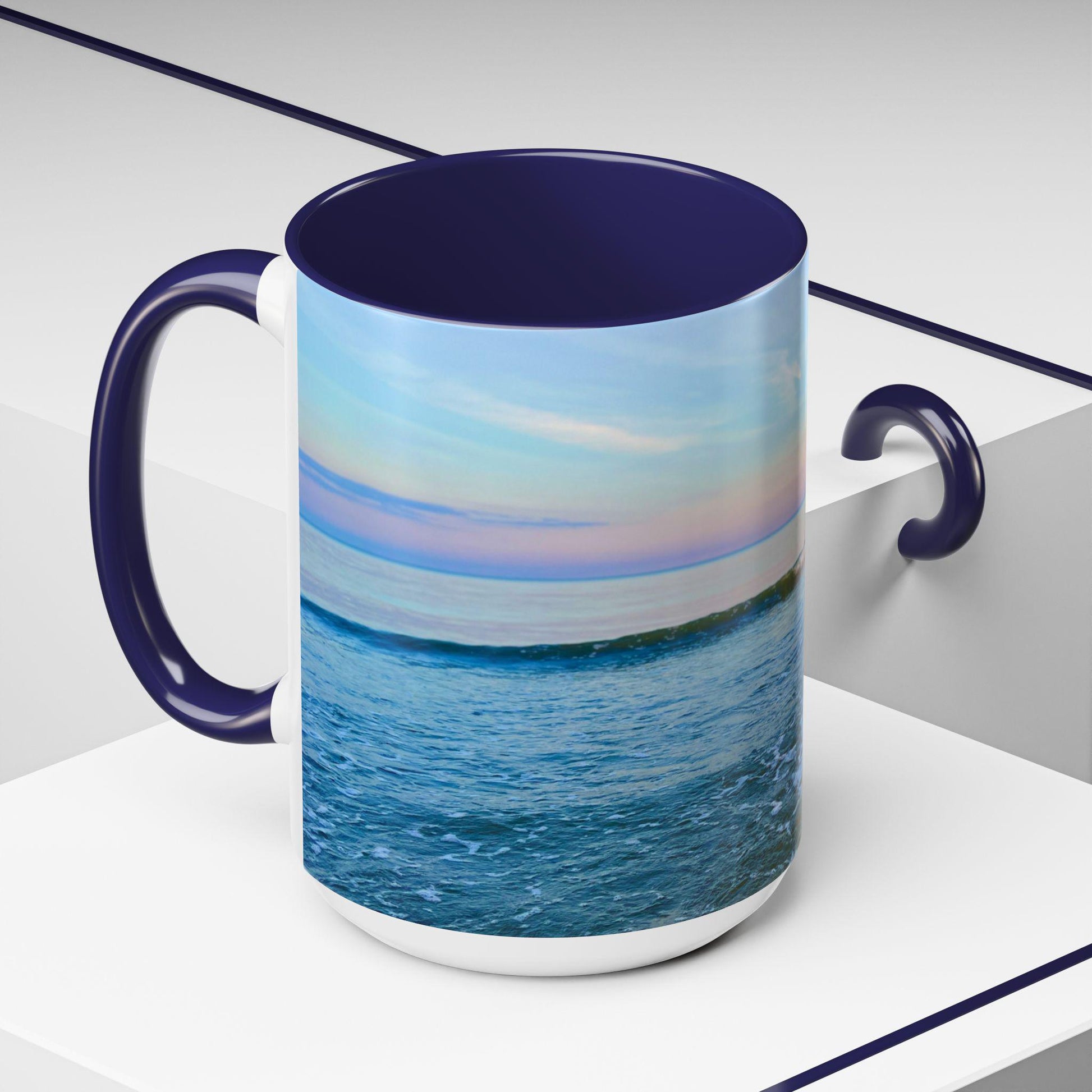 Coffee Mug With Rainbow-Hued Hilton Head Sunset (15 oz.)