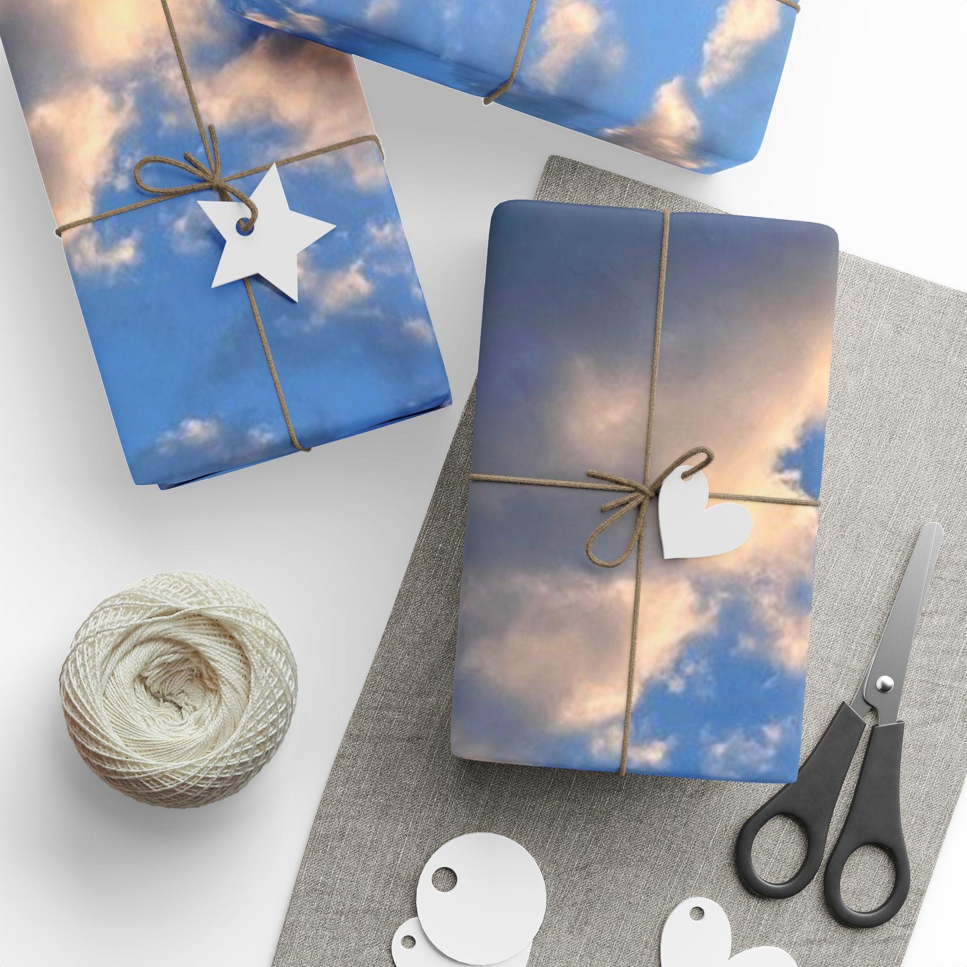 Gift Wrap Blue Sky and Clouds, HHI