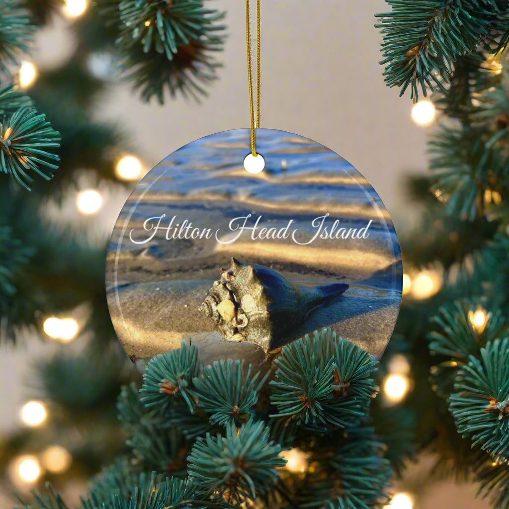 Christmas Ornament With Shell On The Shore Hilton Head Island Beach