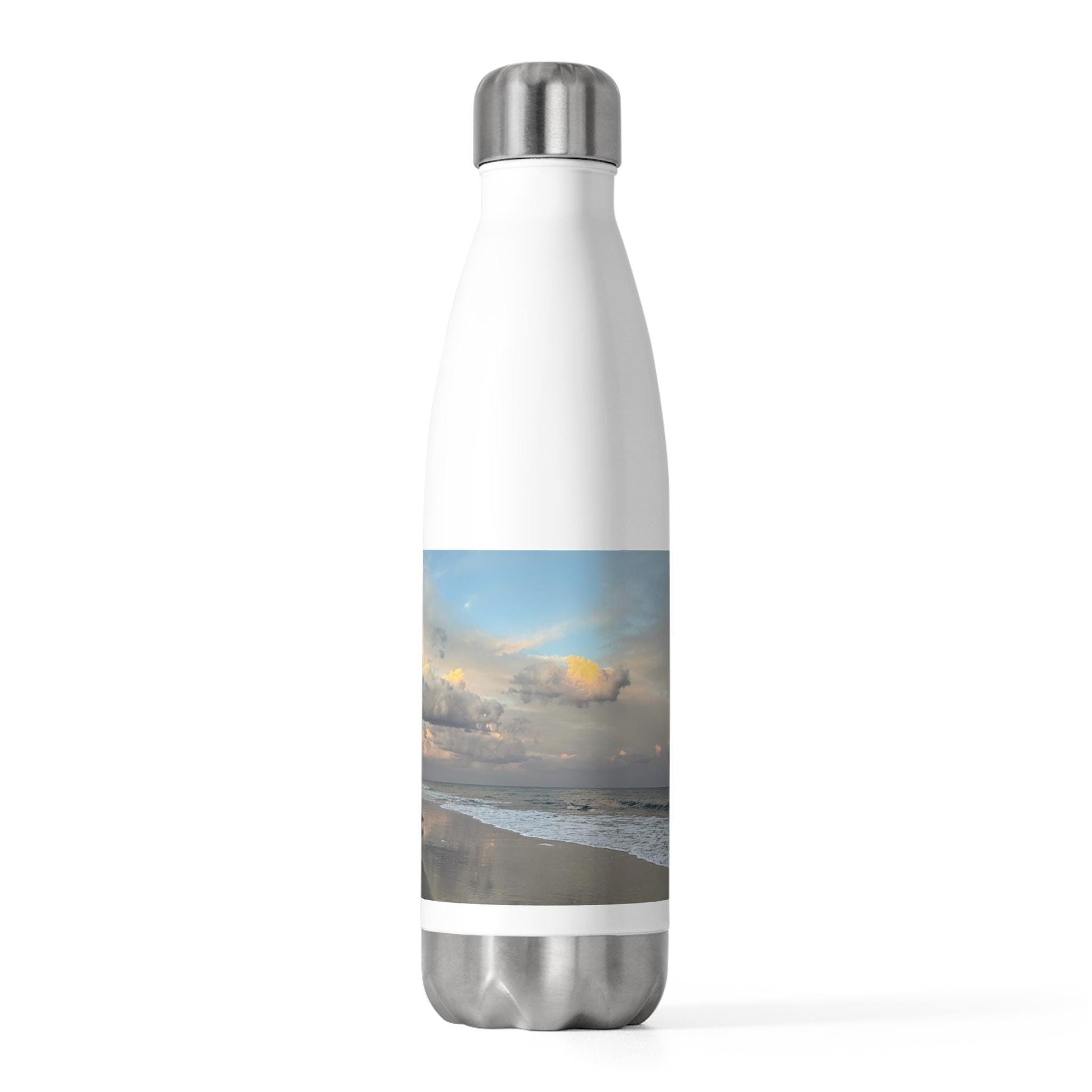 Insulated Bottle Colorful Sunset Sky Over Palmetto Dunes Beach, HHI (20 oz.)