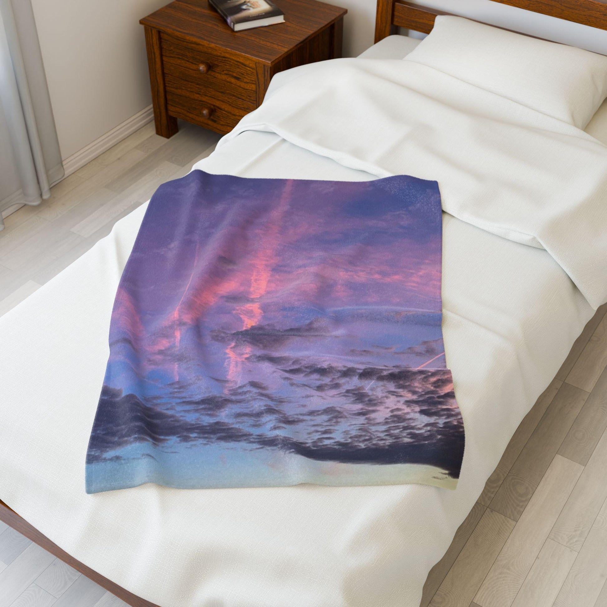 Blanket With Purple Sunset On Hilton Head Island