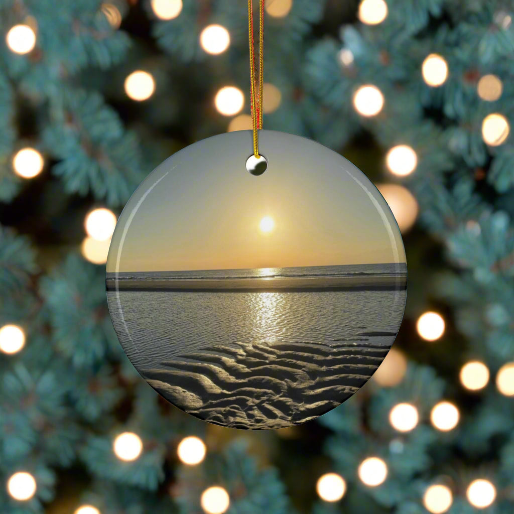 Christmas Ornament, Sunset Reflected In Tide Pool, HHI