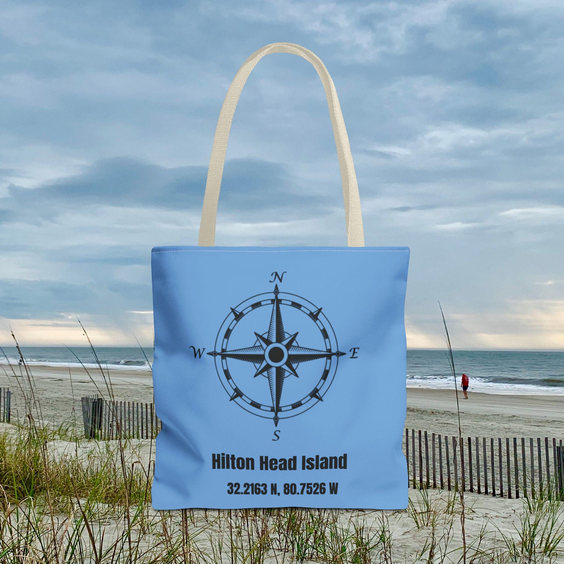Tote bag: Compass Rose And HHI Latitude/Longitude