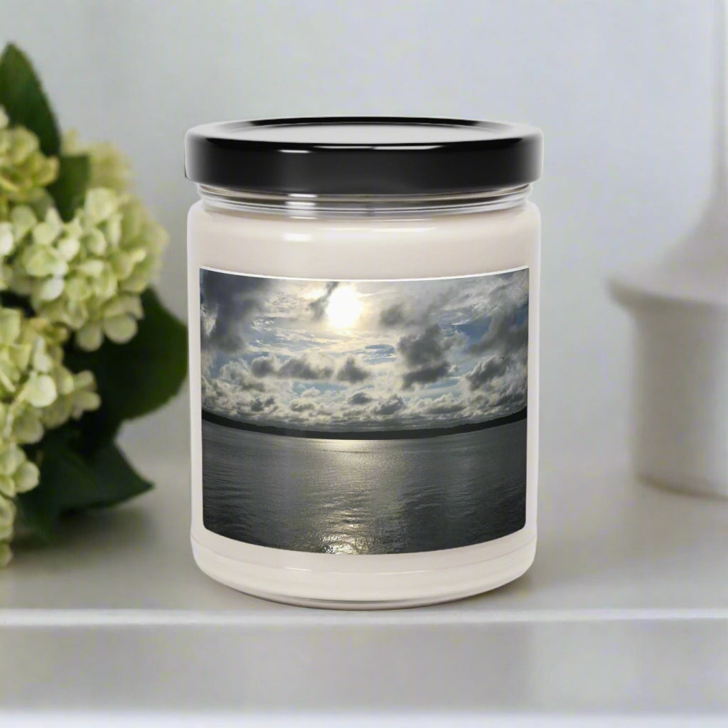 Jar candle (9 oz.) with Sun Over the Ocean on Hilton Head Island