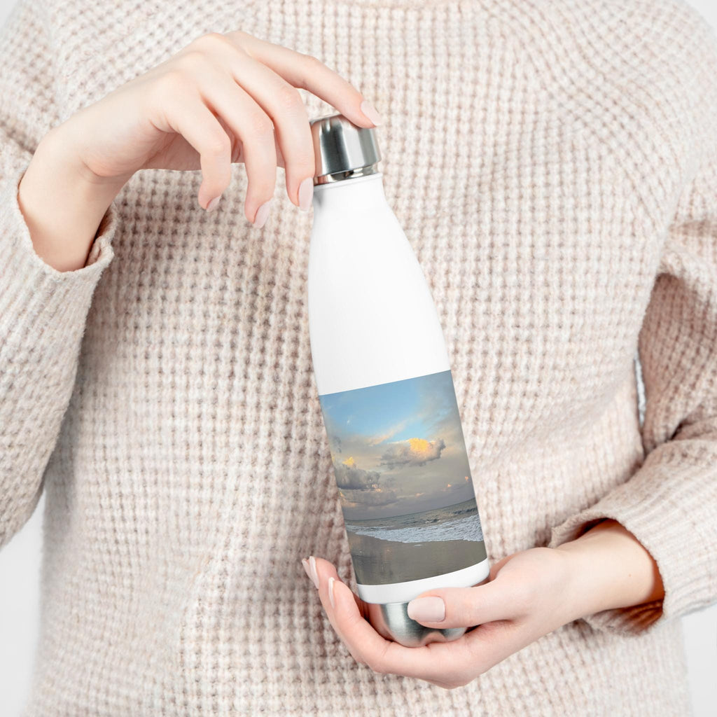 Insulated Bottle Colorful Sunset Sky Over Palmetto Dunes Beach, HHI (20 oz.)