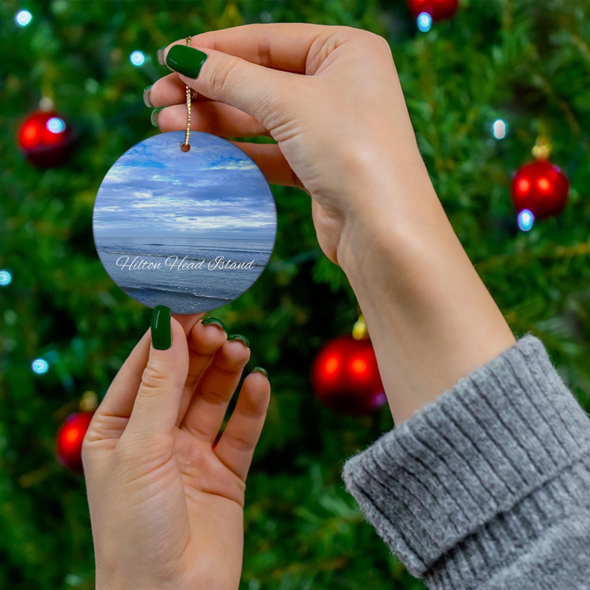 Christmas Ornament, Palmetto Dunes Beach, on Hilton Head Island